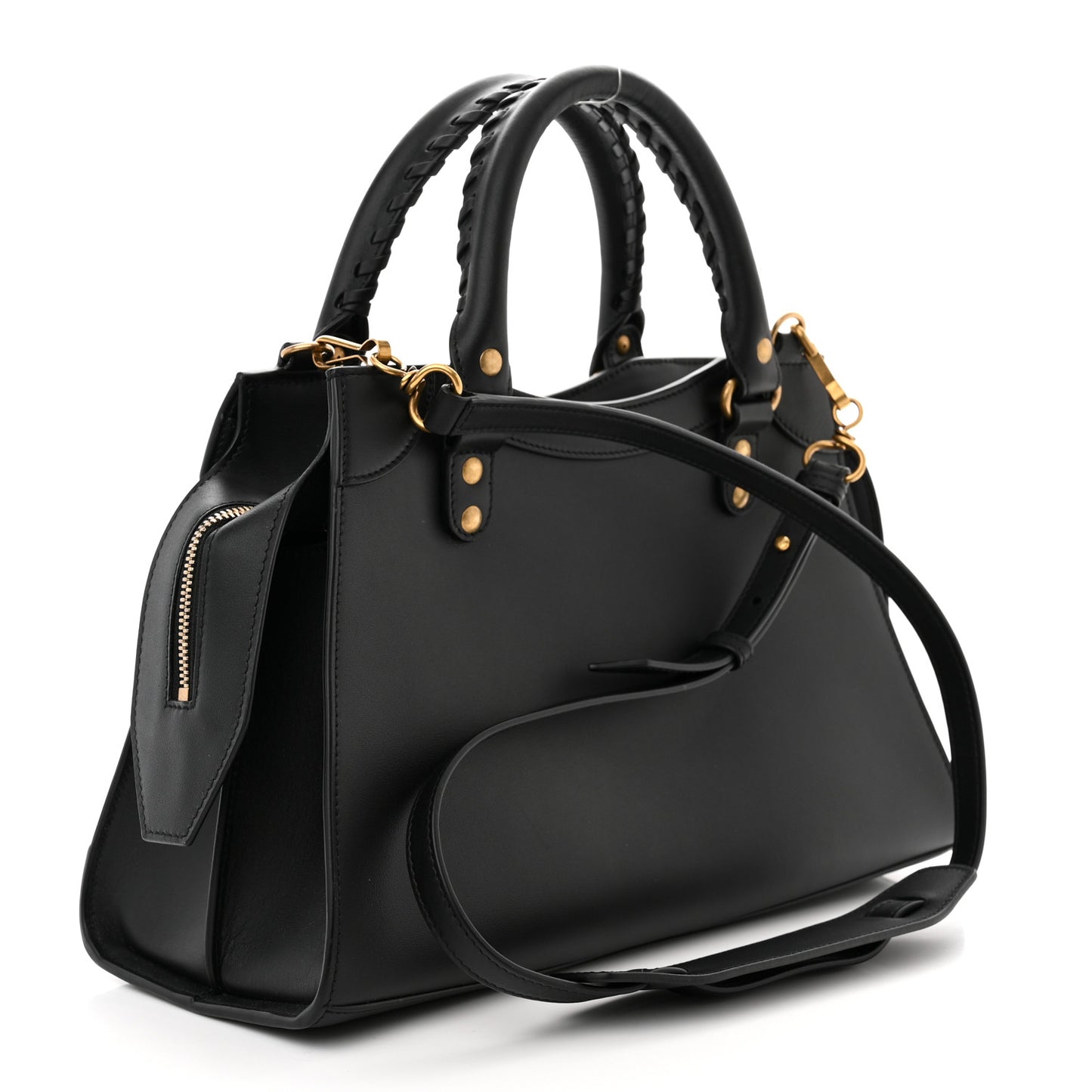 Smooth Calfskin Neo Classic Brass Hardware S City Black