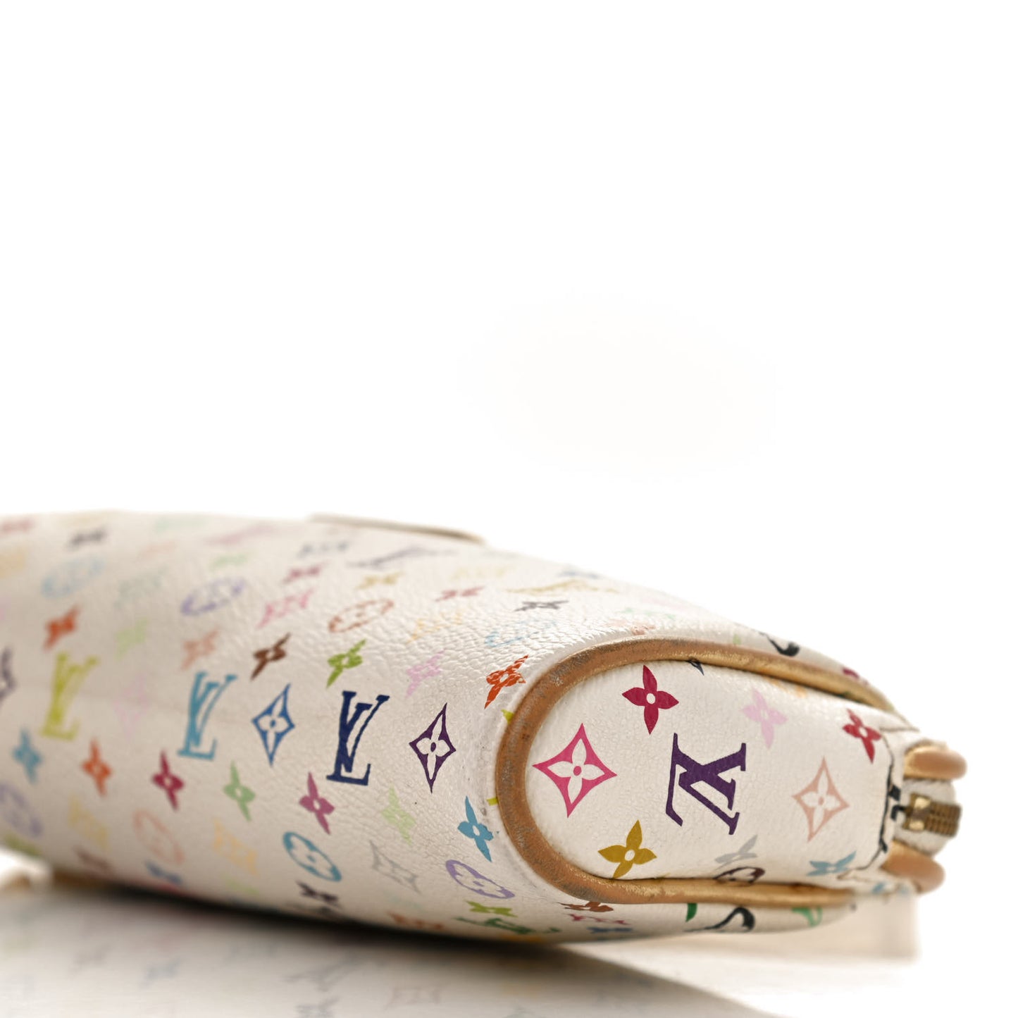 Monogram Multicolor Kate Clutch White