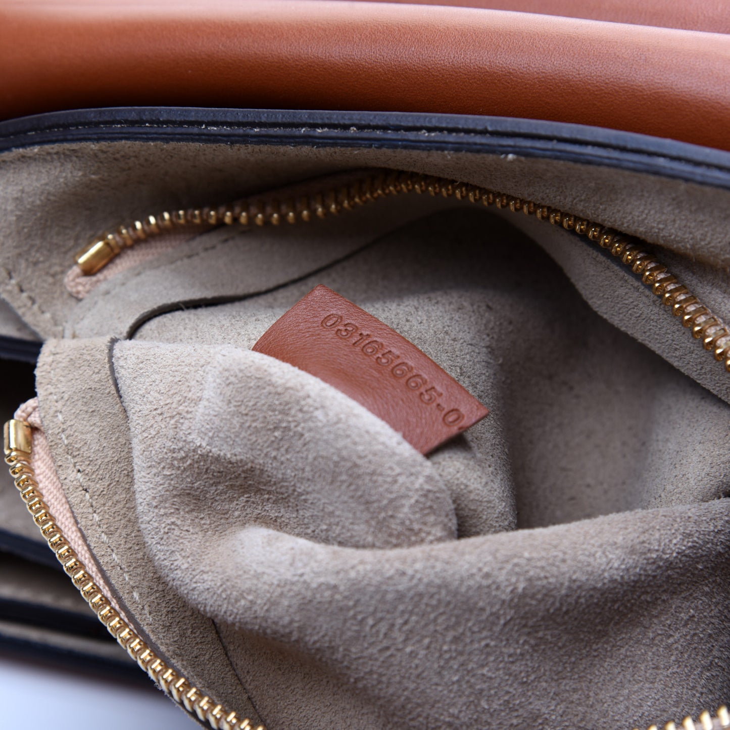 Suede Calfskin Medium Faye Shoulder Bag Tobacco