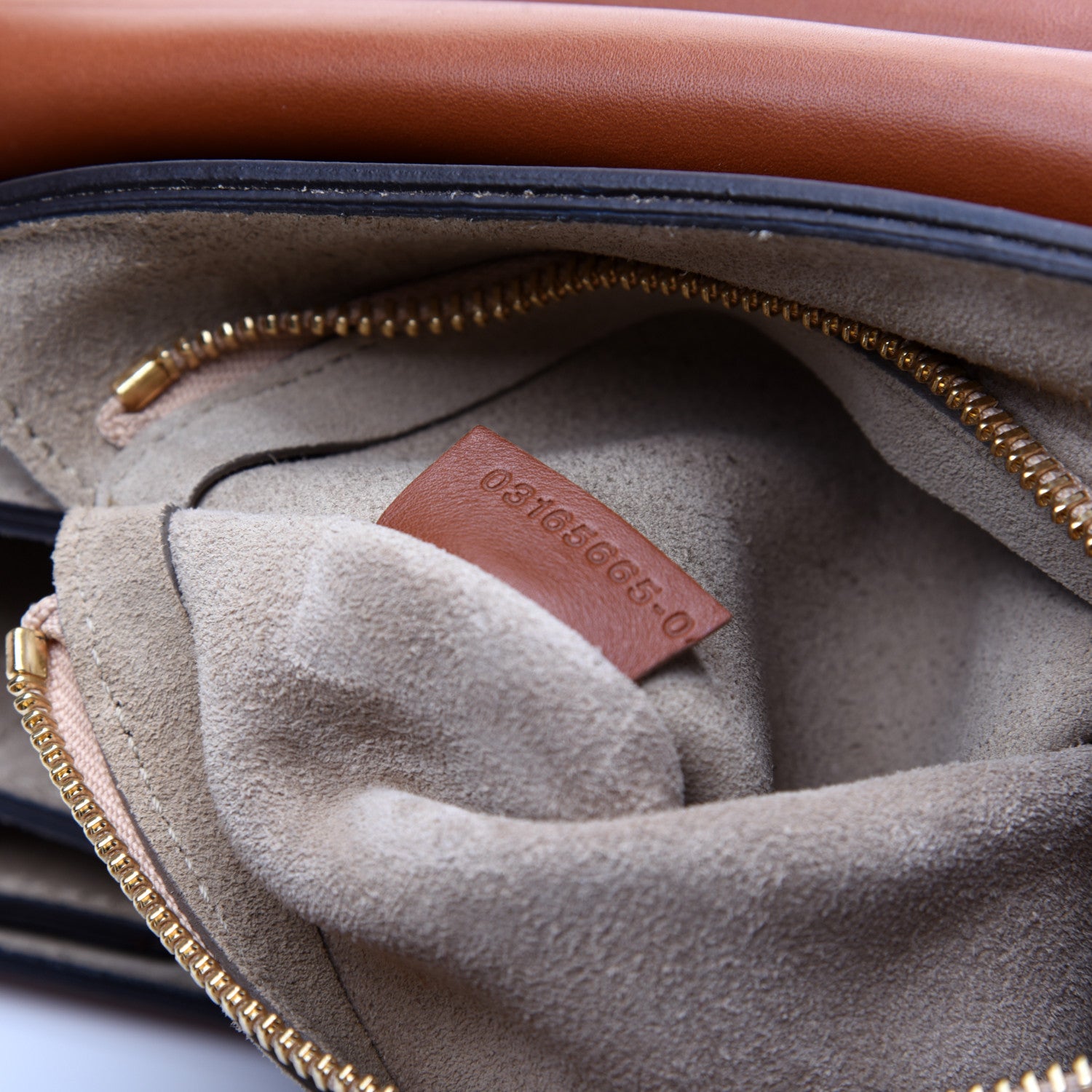 Chloe Suede Calfskin Medium Faye Shoulder Bag Tobacco 9 of 15