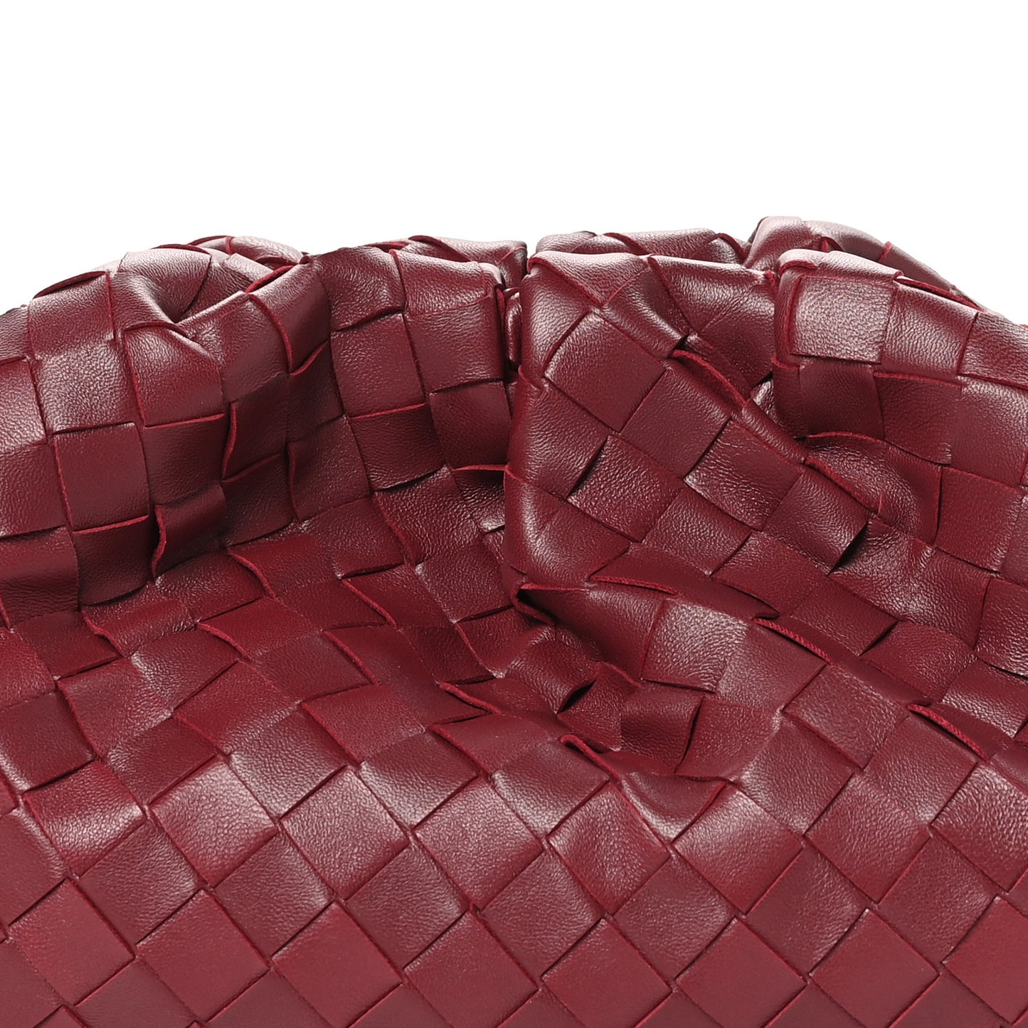 Nappa Maxi Intrecciato The Pouch Oversized Clutch Bordeaux