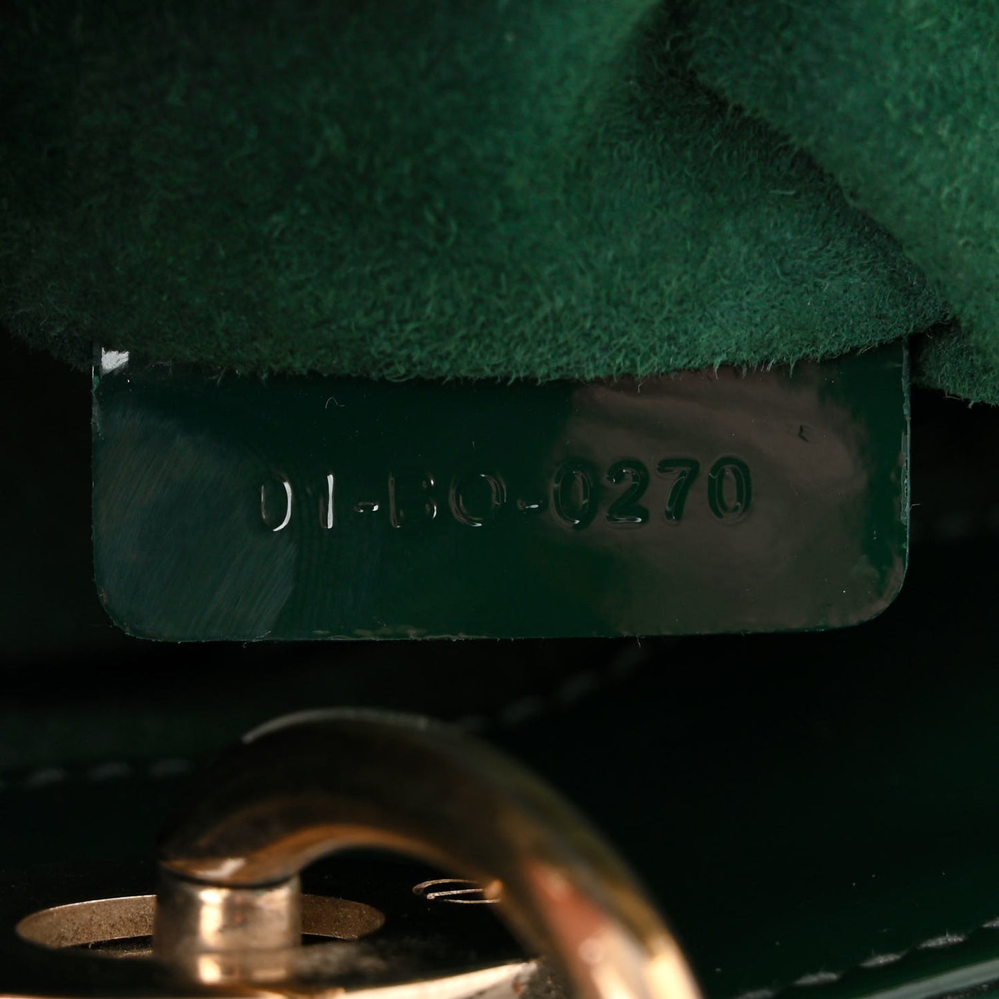 Patent Cannage Mini Lady Dior Pine Green