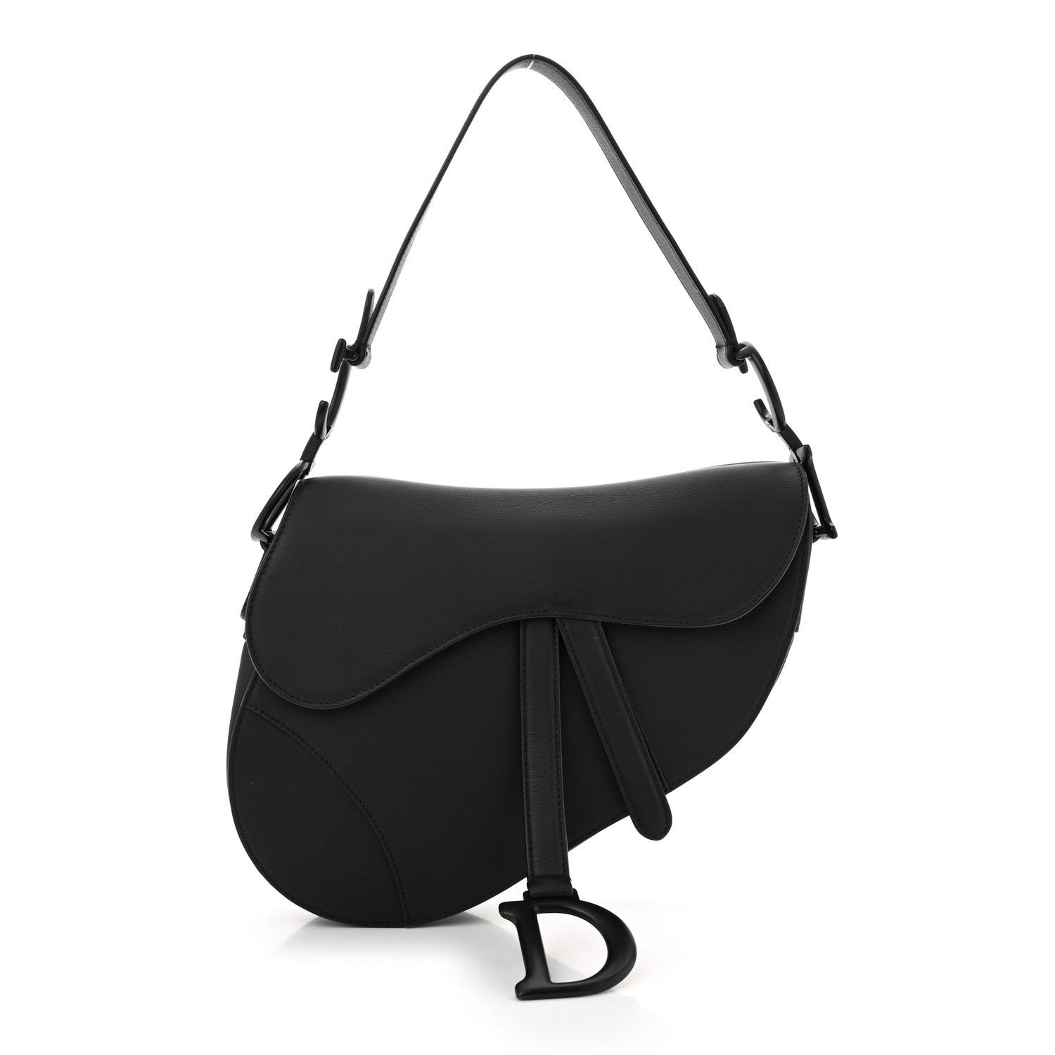 Christian Dior Ultra Matte Calfskin Saddle Bag Black 1 of 10