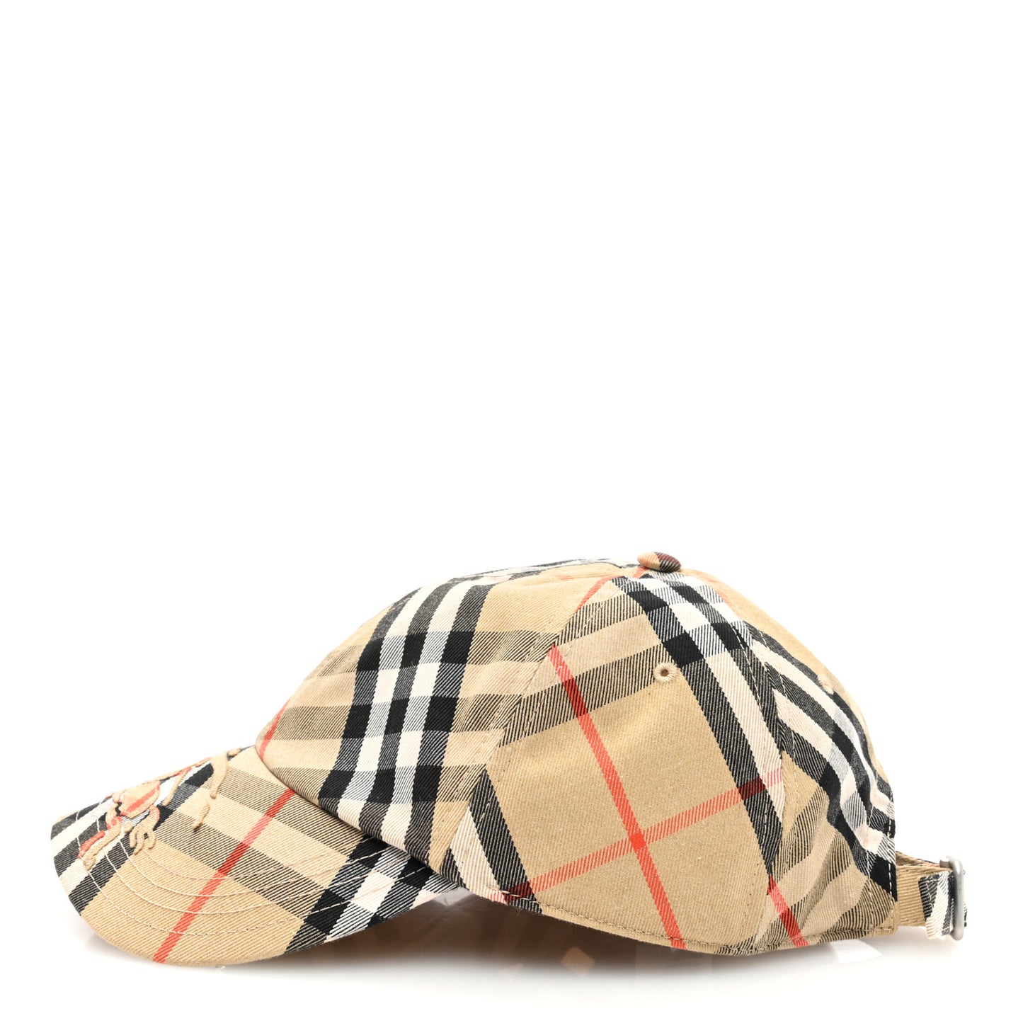 Cotton Blend Check EKD Baseball Hat M Sand