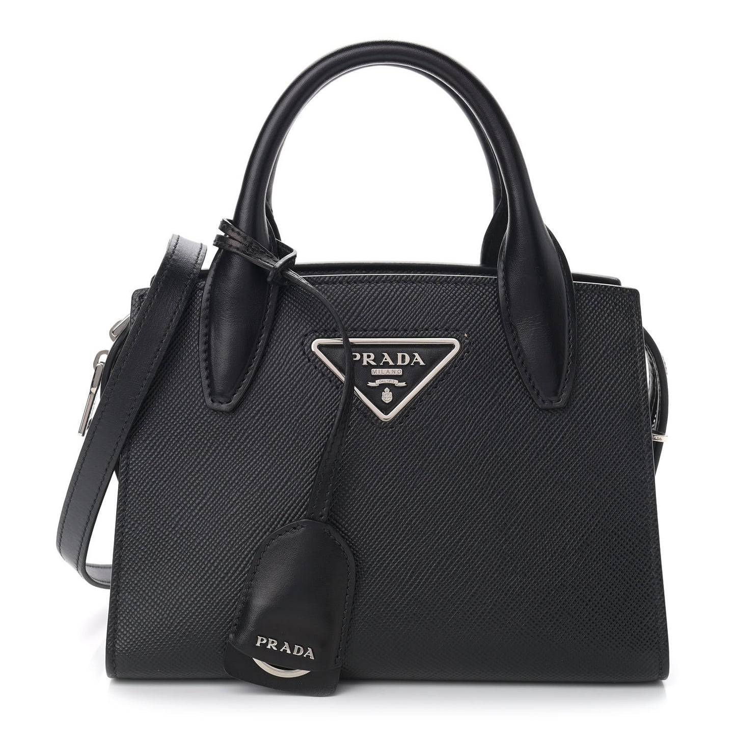 Saffiano Cuir Calfskin Small Kristen Black