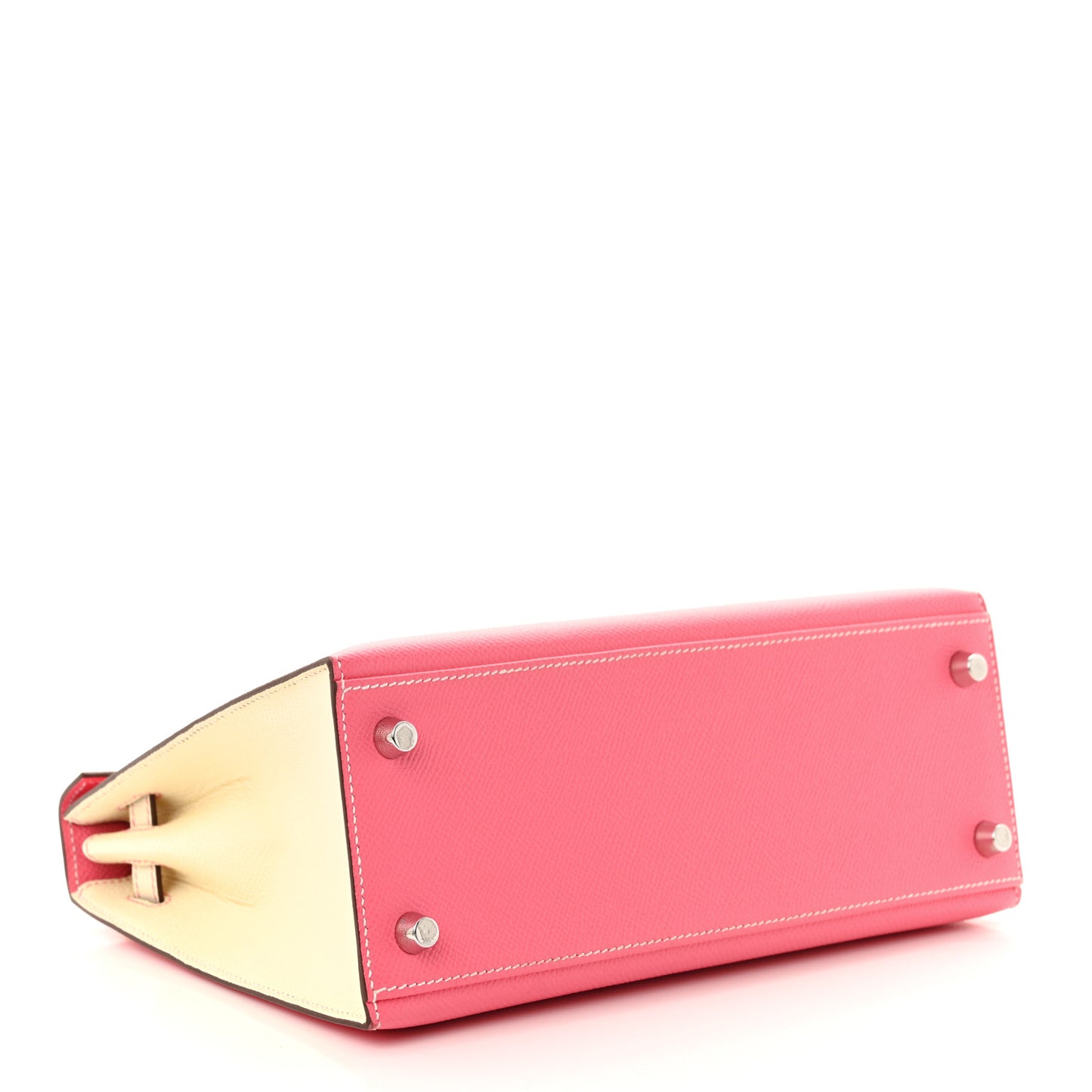 Epsom Bi-Color Horseshoe Kelly Sellier 25 Rose Azalee Craie