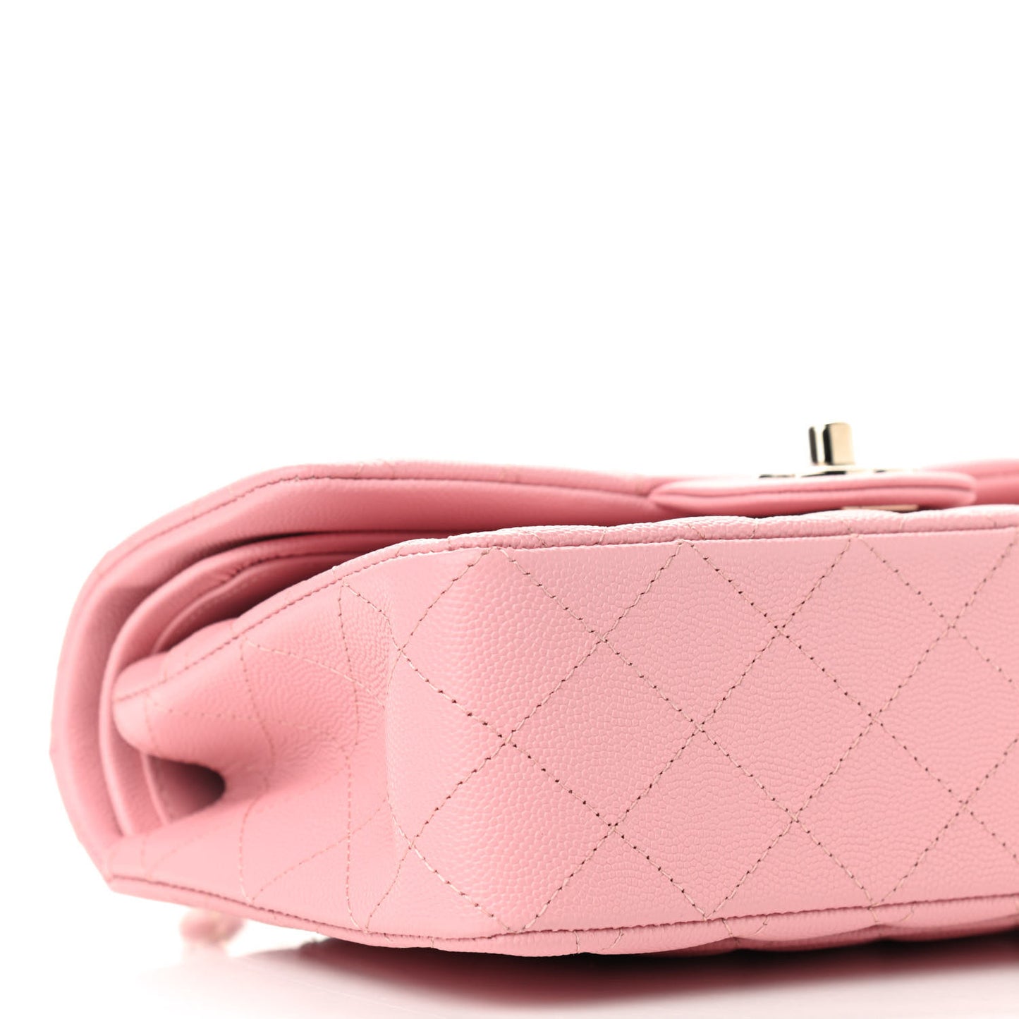 Caviar Quilted Small Double Flap Pink
