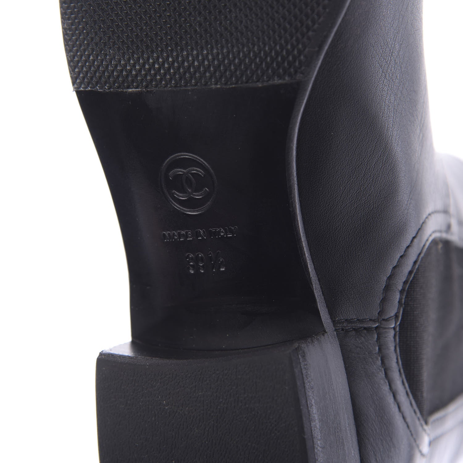 Chanel Calfskin Elastic Short Boots 39.5 Black 9 of 10