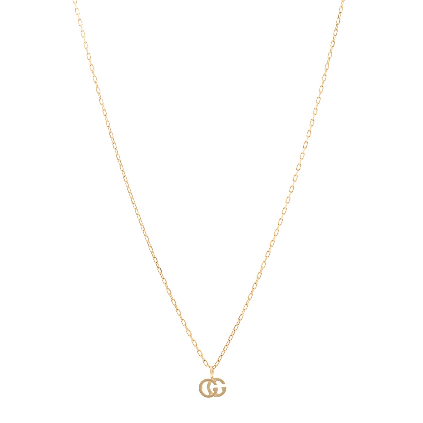 18K Yellow Gold Running GG Pendant Necklace