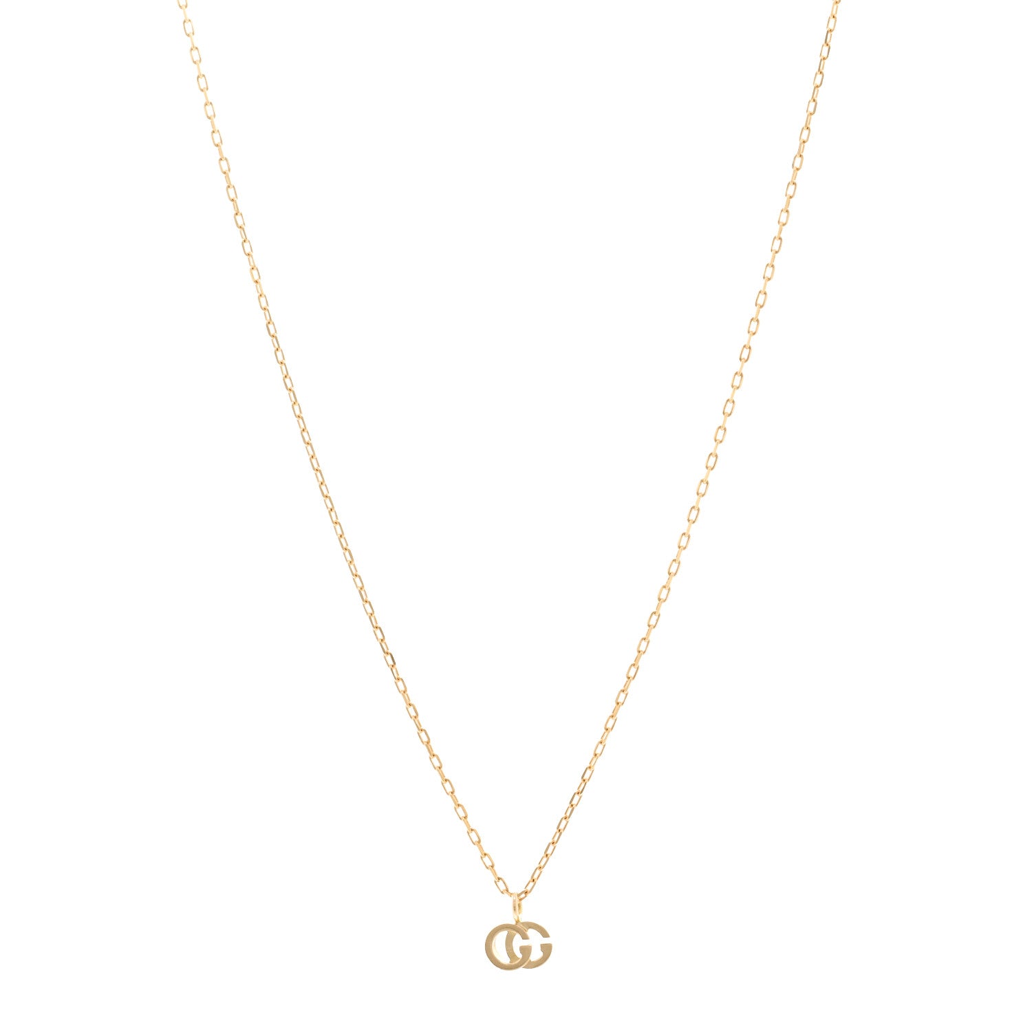 Gucci 18K Yellow Gold Running GG Pendant Necklace 1 of 4