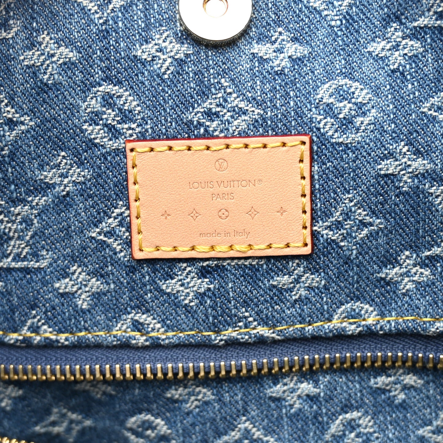 Monogram Denim CarryAll MM Blue
