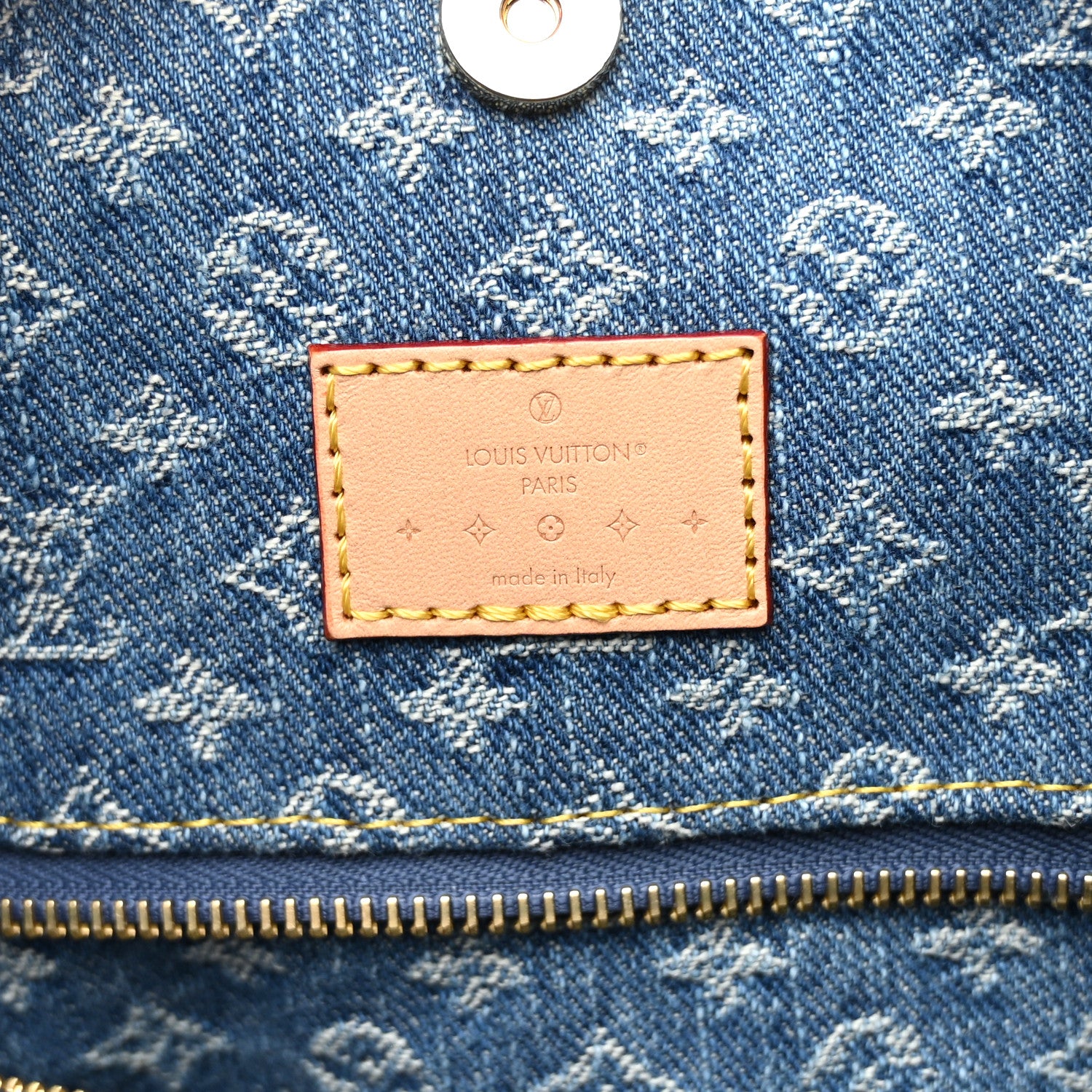 Louis Vuitton Monogram Denim CarryAll MM Blue 7 of 12