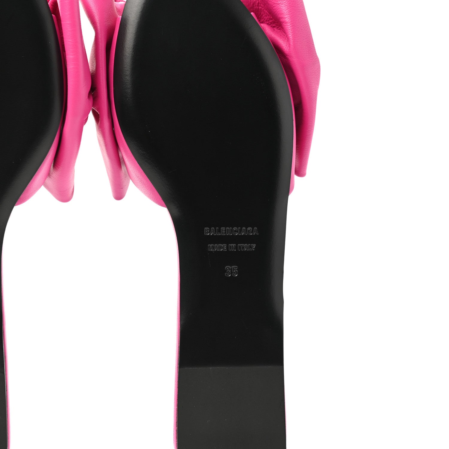 Balenciaga Soft Nappa Square Knife Bow Flat Slide Sandals 35 Magenta Pink 8 of 9