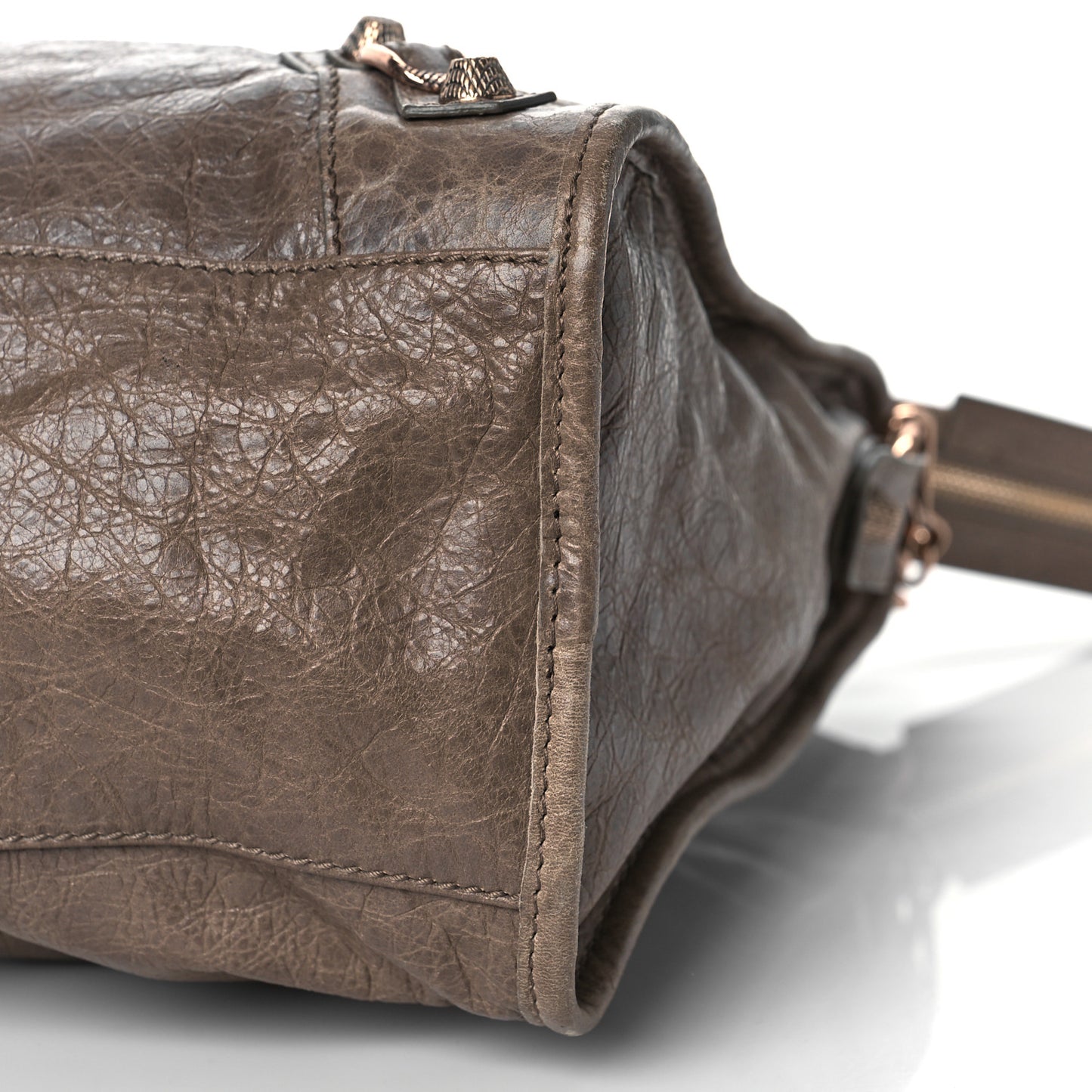 Agneau Giant 12 Rose Gold Hardware City Gris Poivre