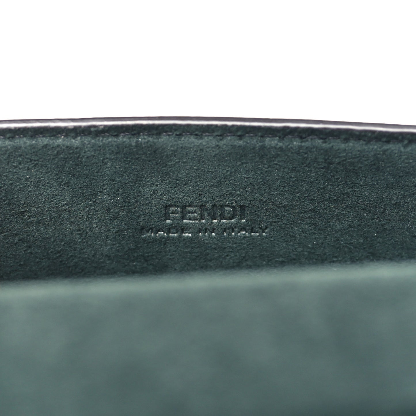 Vitello King FF Lines Embossed Baguette Soft Trunk Phone Pouch Midnight