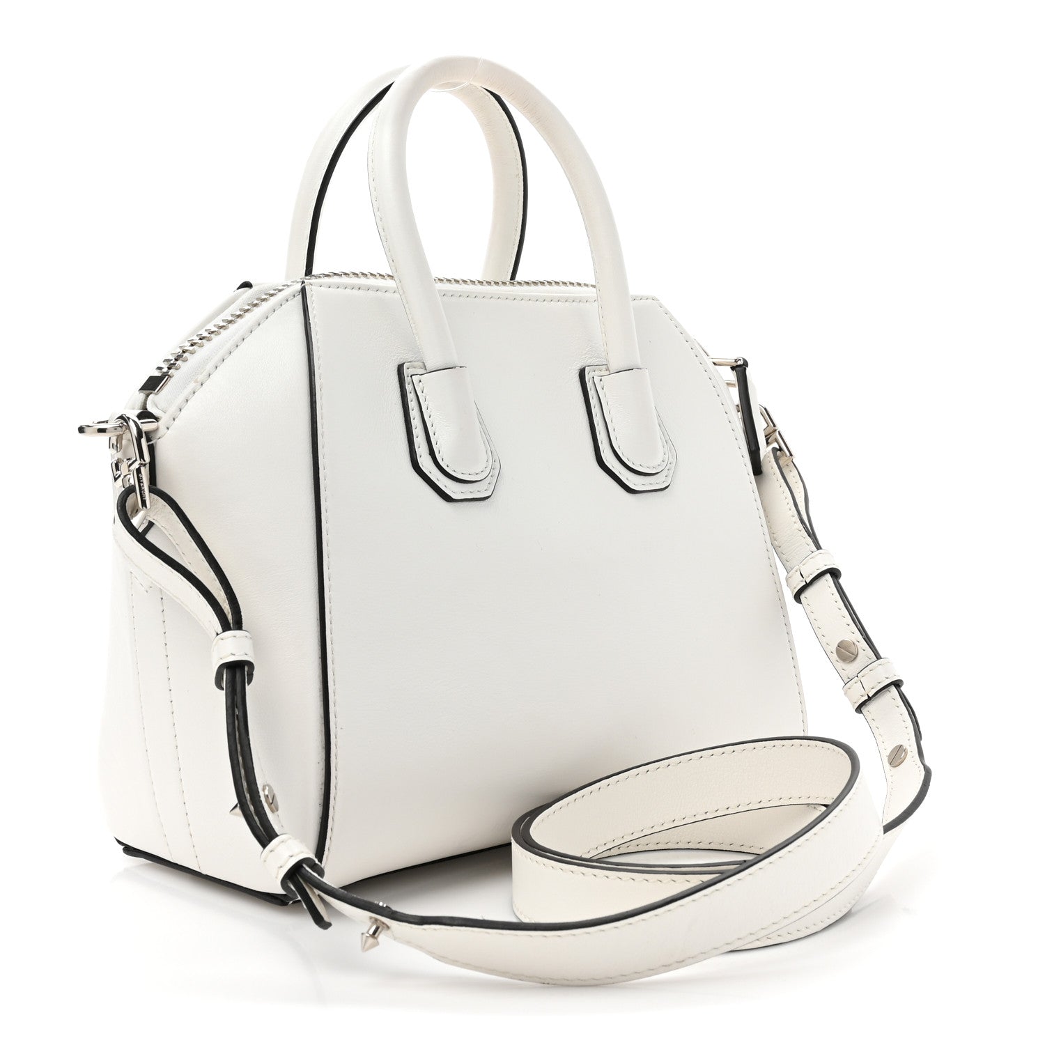 Givenchy Calfskin Signature Logo Small Antigona White 3 of 15