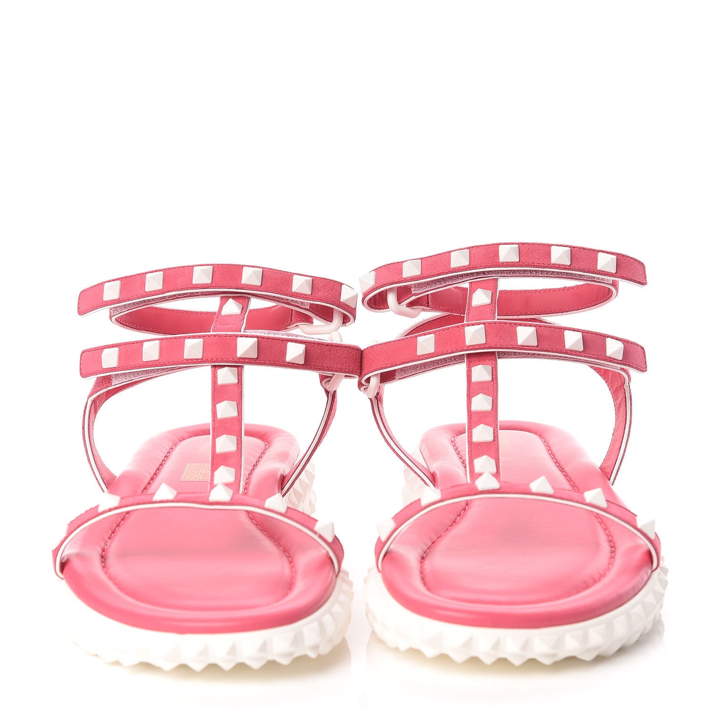 Suede Free Rockstud Gladiator Sandals 38 Shadow Pink White