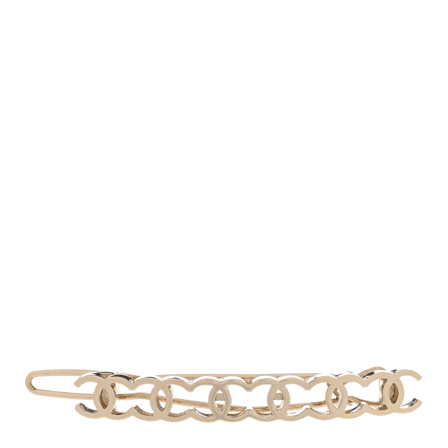 Metal CC Hair Clip Barrette Gold