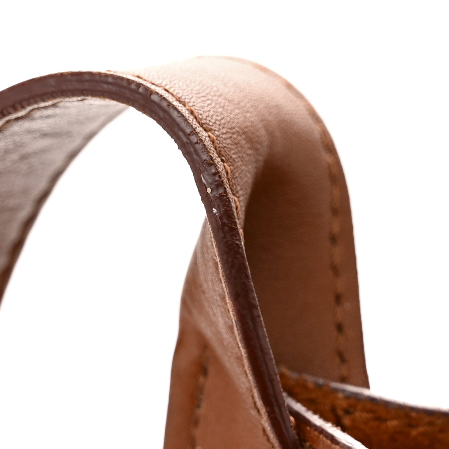 Smooth Calfskin Long Strap Big Bucket Bag Tan