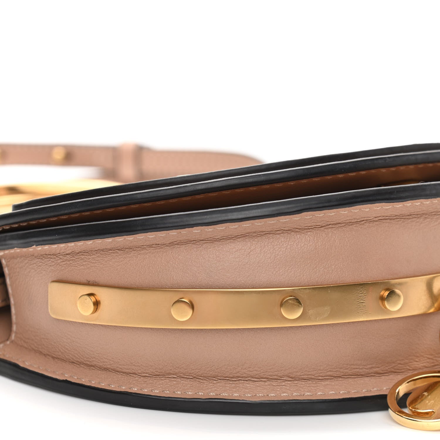 Chloe Calfskin Small Nile Bracelet Minaudiere Bag Biscotti Beige 9 of 12