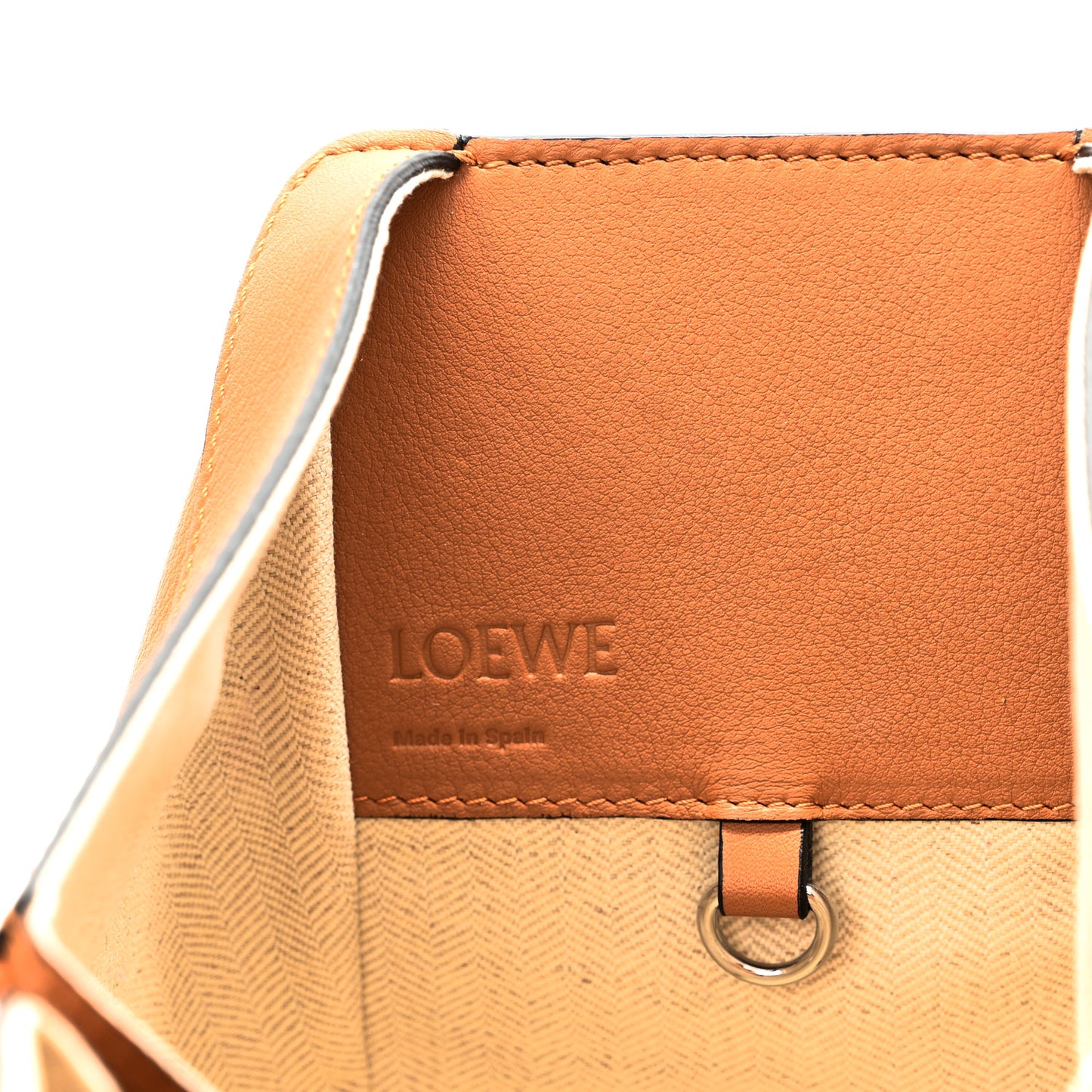 Calfskin Marine Stripe Small Hammock Shoulder Bag Tan