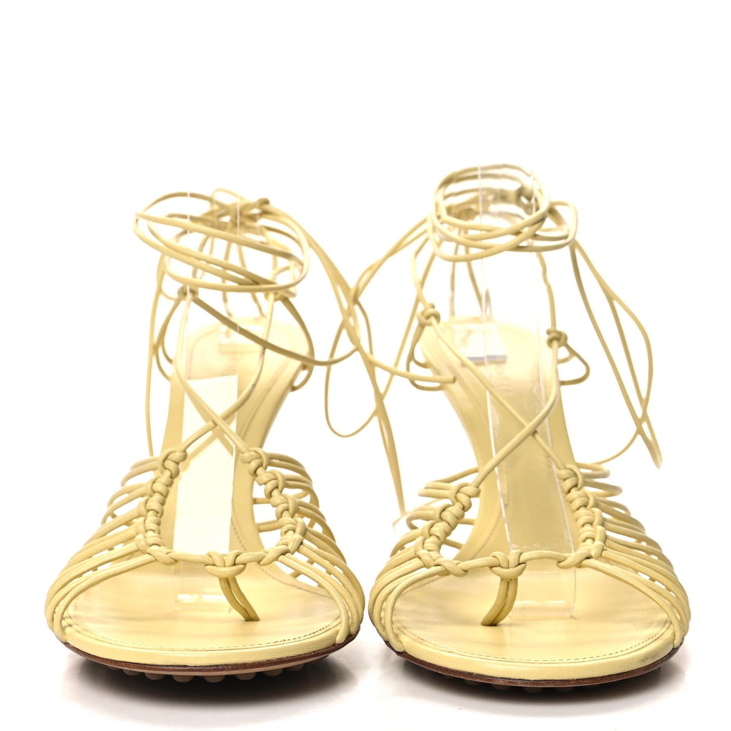 Nappa Dot Ankle Tie Sandals 39.5 Moon Beam