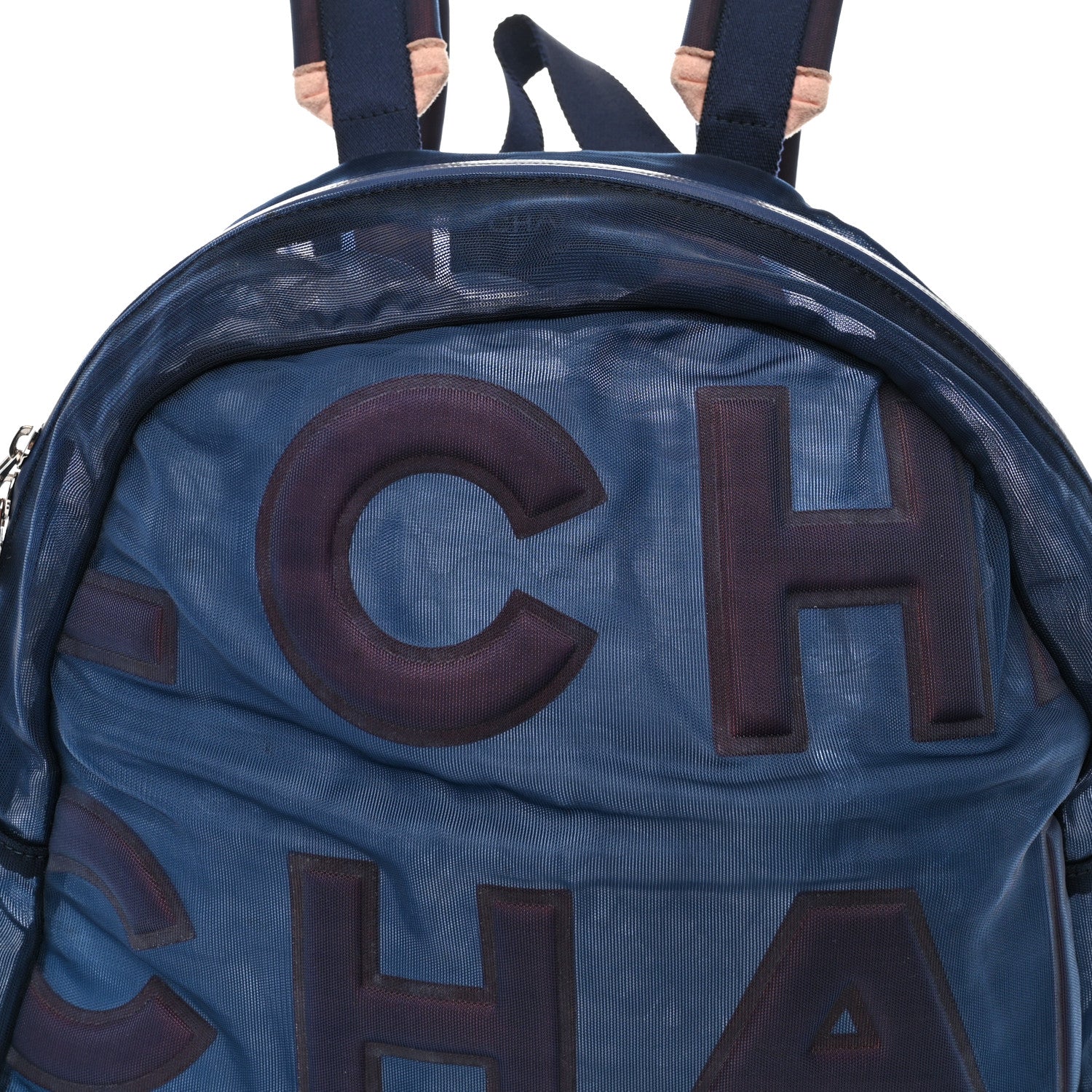 Chanel Mesh Small Doudoune Backpack Pink Blue 8 of 10