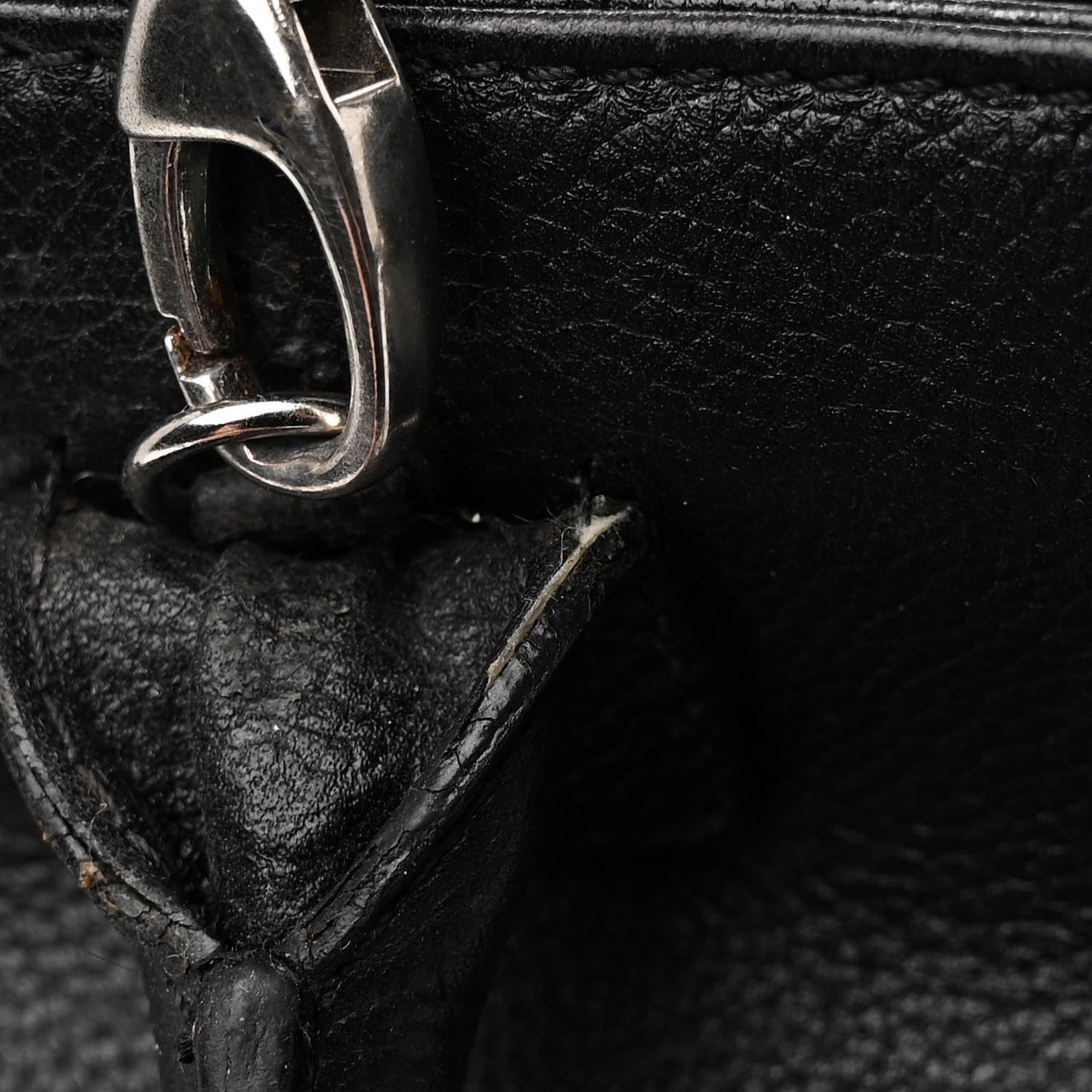 Calfskin Cerf Executive Shopper Tote Black