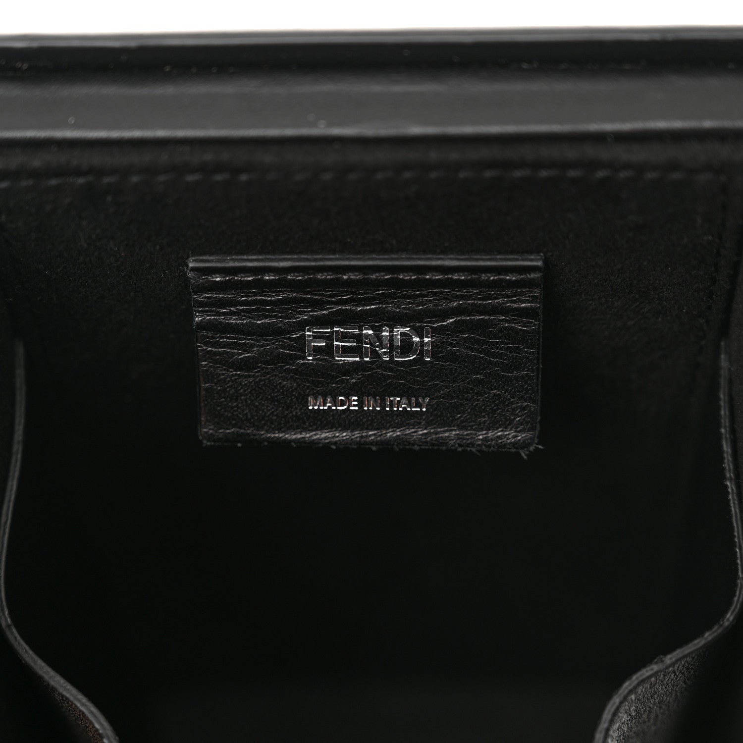 Fendi Calfskin Marble Logo Vertical Box Grigio Blue White 6 of 10