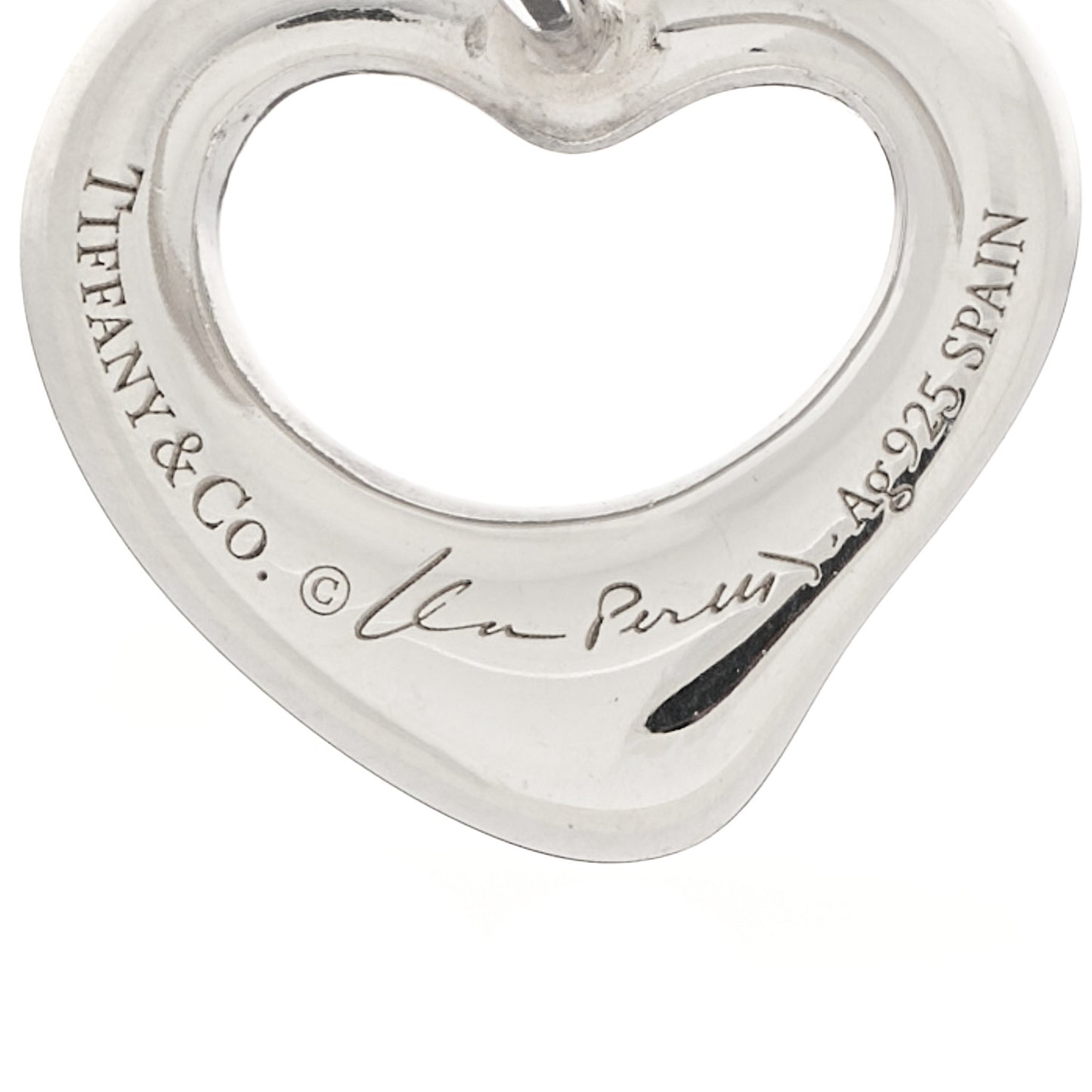 Sterling Silver Elsa Peretti 11mm Open Heart Earrings