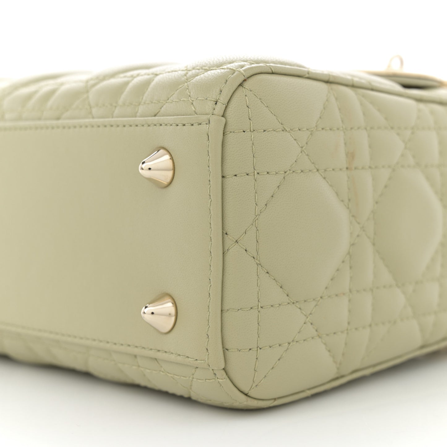 Lambskin Cannage Small My ABCDior Lady Dior Peyote Green