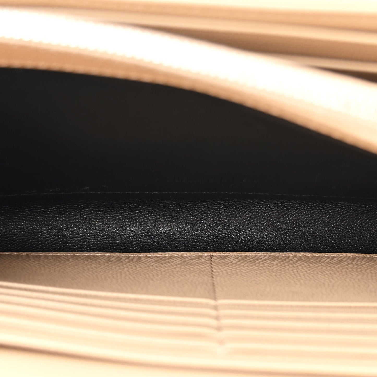 Grain De Poudre Matelasse Chevron Cassandre Chain Wallet Dark Beige