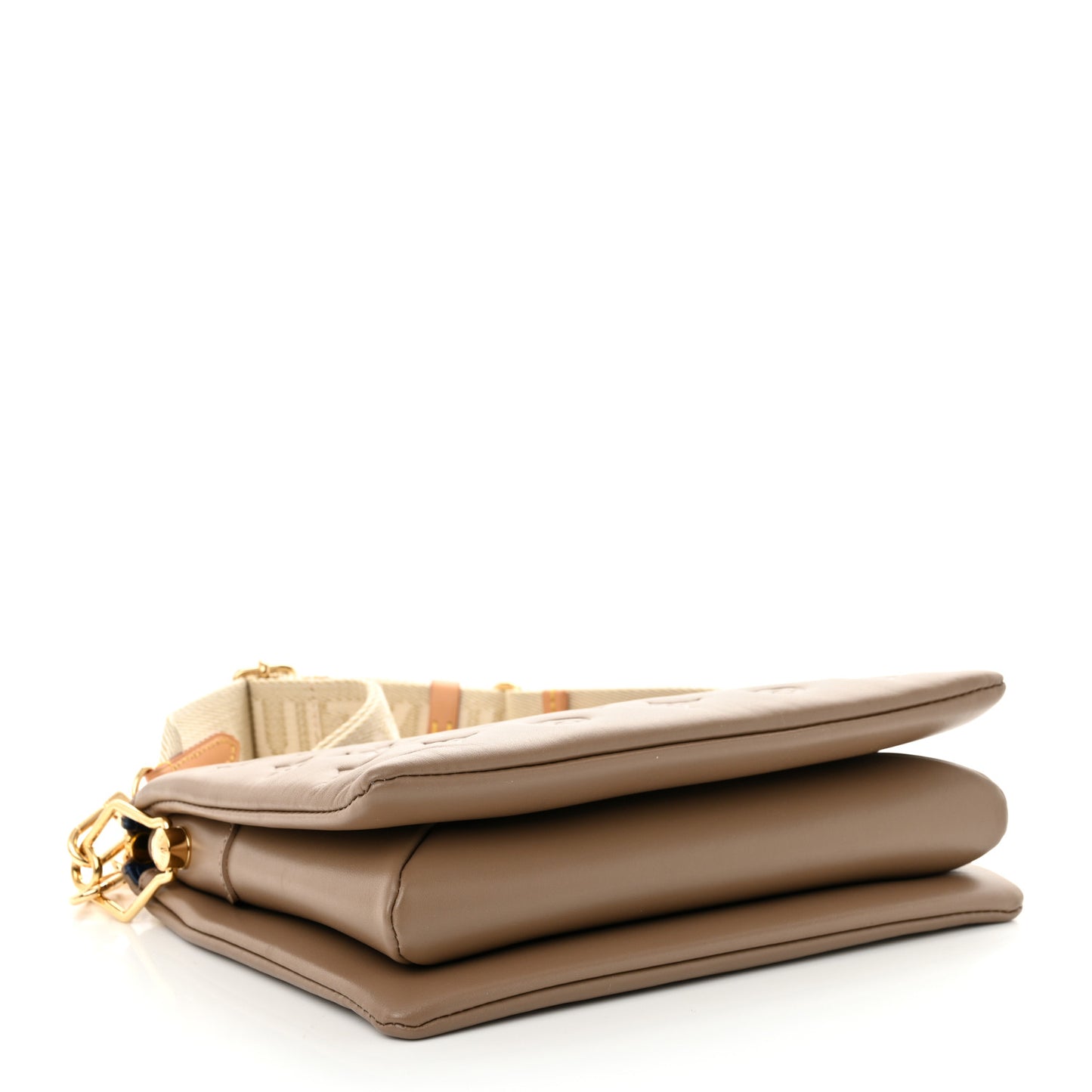 Lambskin Embossed Monogram Coussin PM Taupe