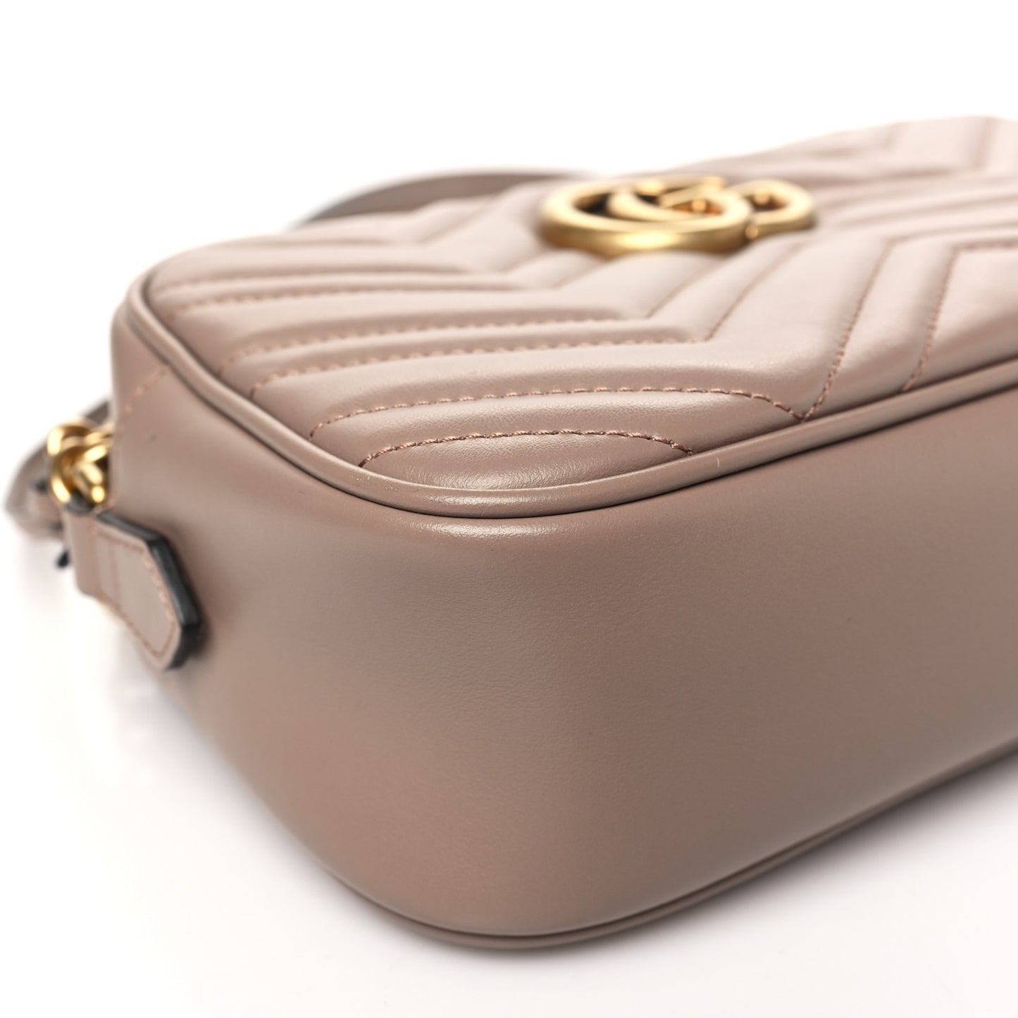 Calfskin Matelasse Small GG Marmont Chain Shoulder Bag Porcelain Rose