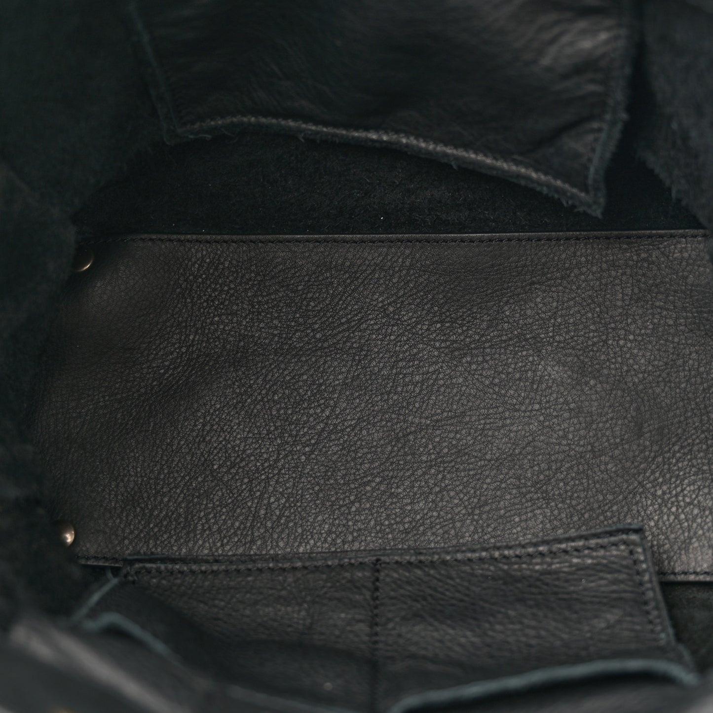 Veau Souple Mini Papier Tote Black