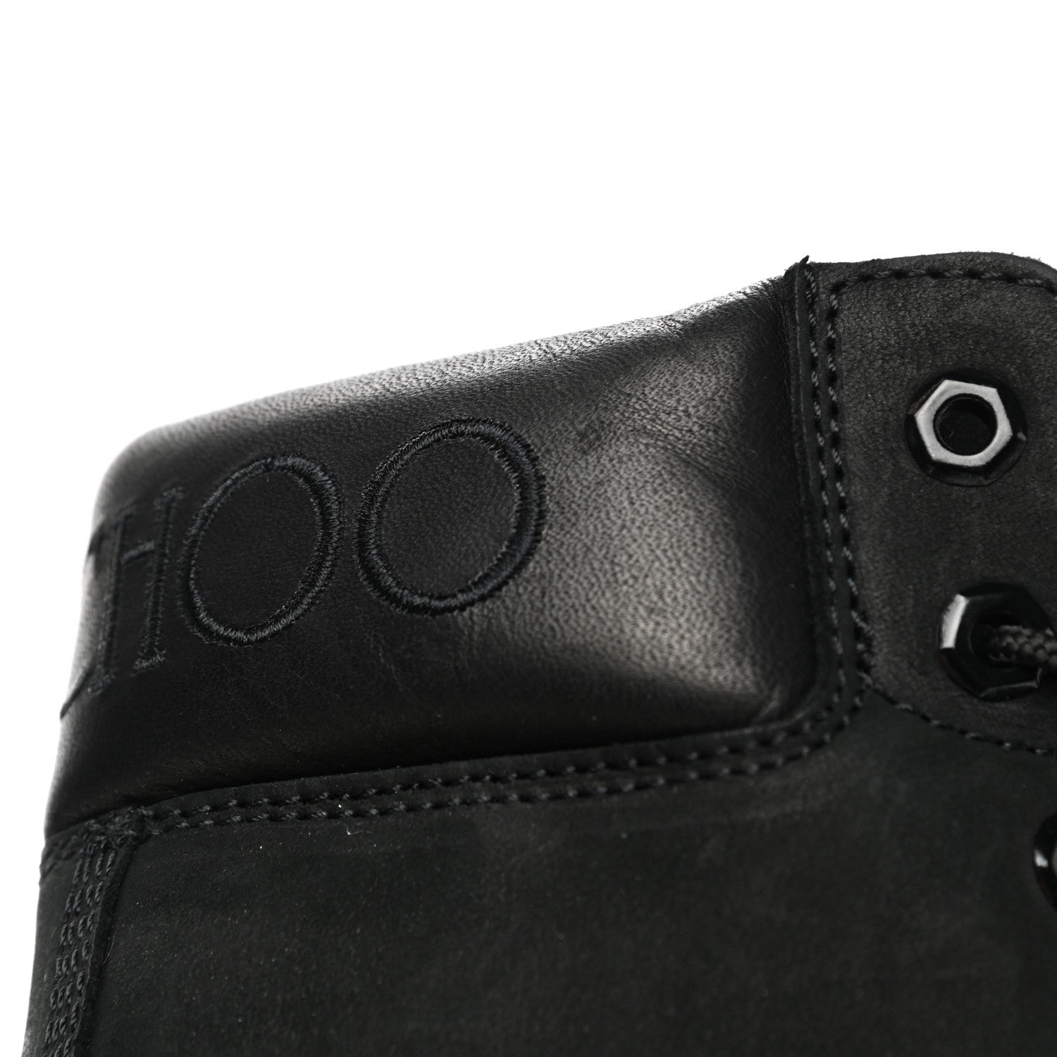 Jimmy Choo X TIMBERLAND Nubuck Glitter Womens Ankle Boots 39.5 Black Gunmetal 13 of 15