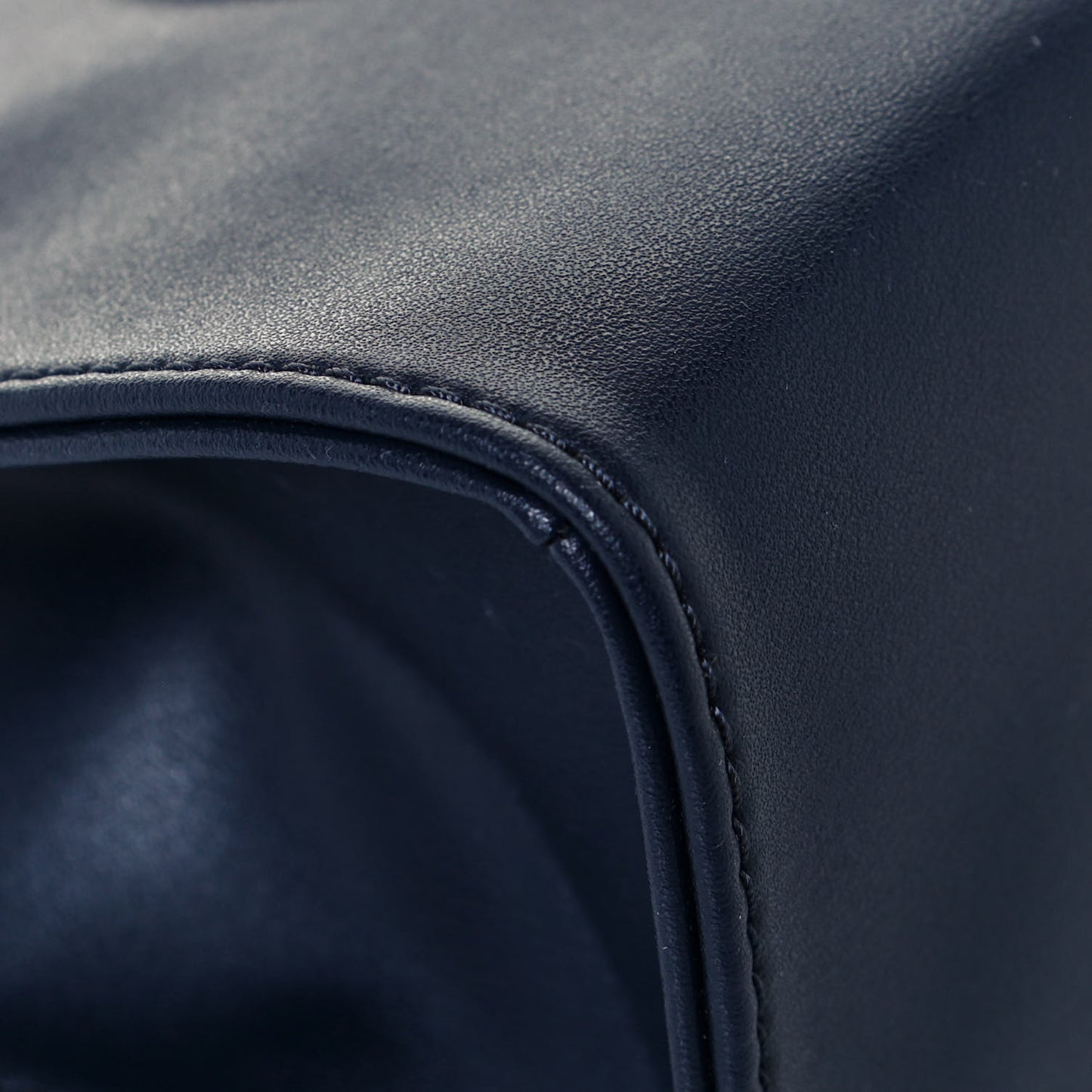 Vegan Leather Small Shopping Bag Navy