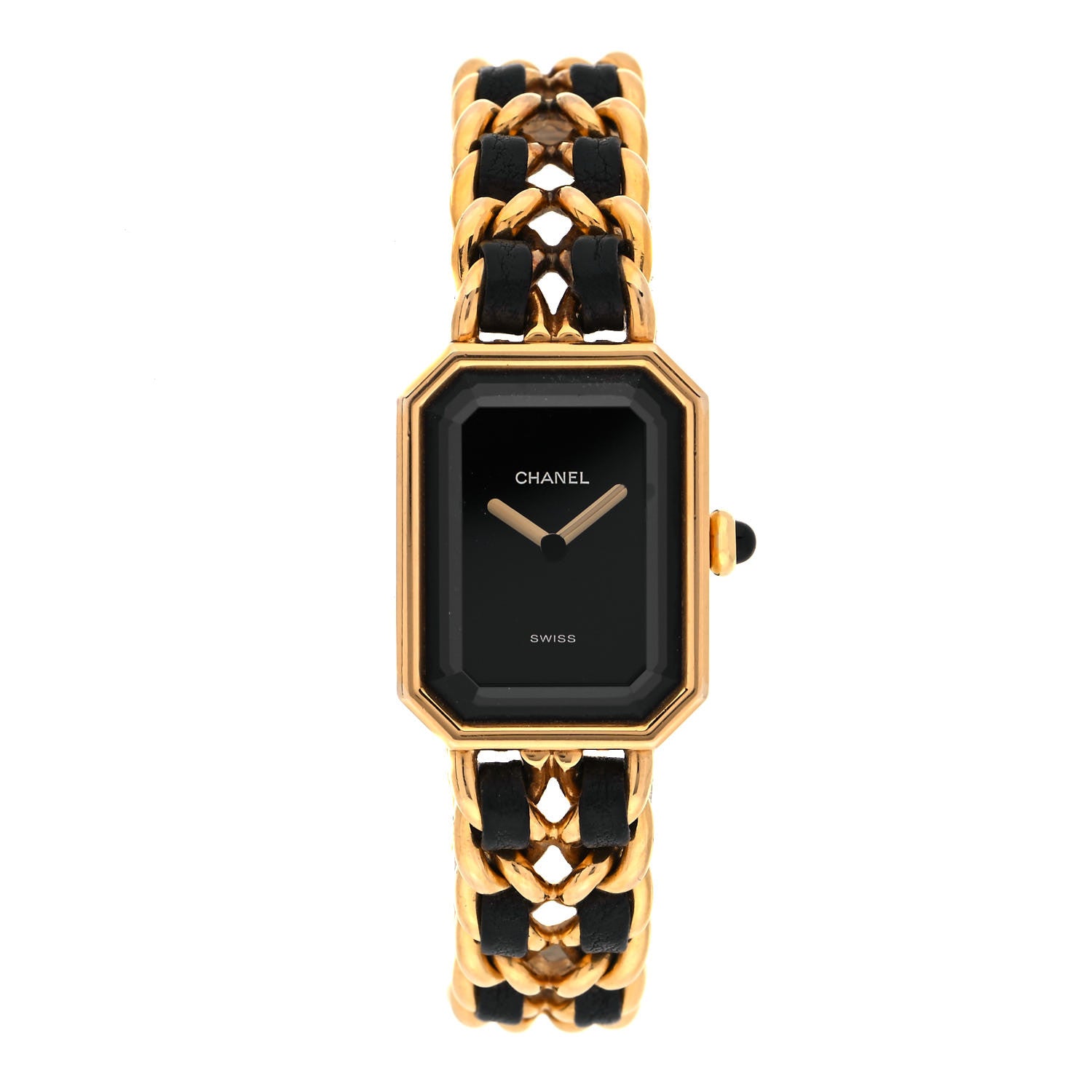 Chanel Stainless Steel Lambskin 20mm Chain Premiere Quartz Watch Gold L 1 of 4