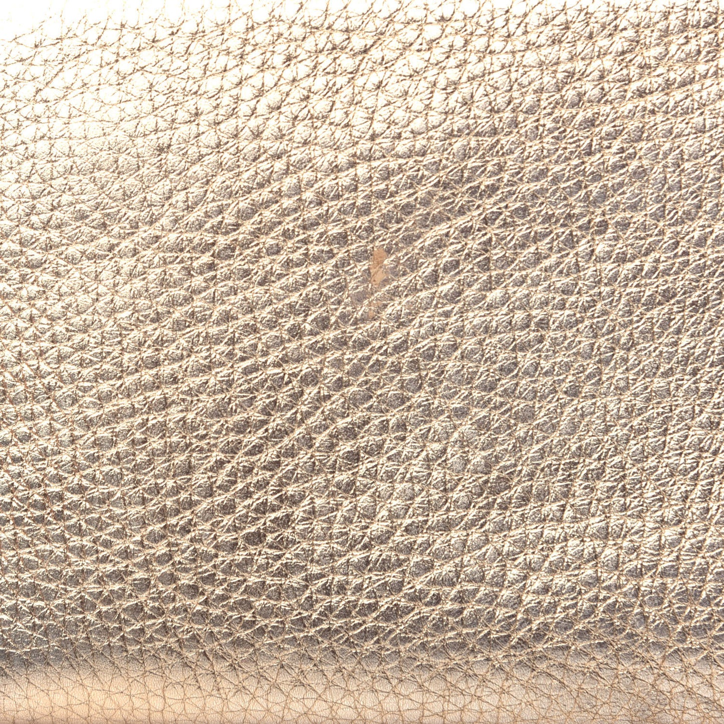 Metallic Vitello Daino Zip Around Wallet Gold