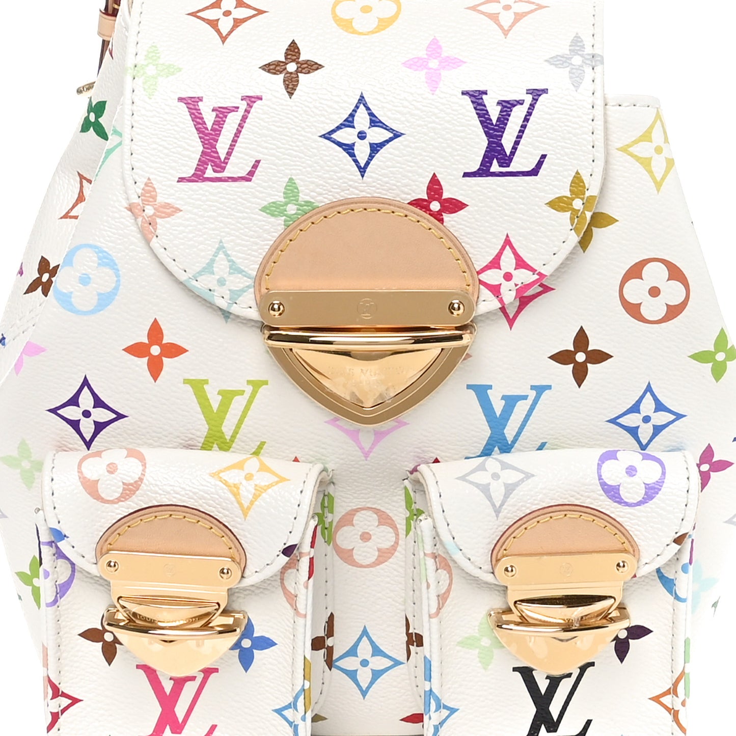 LV x TM Monogram Multicolor Venice Backpack White