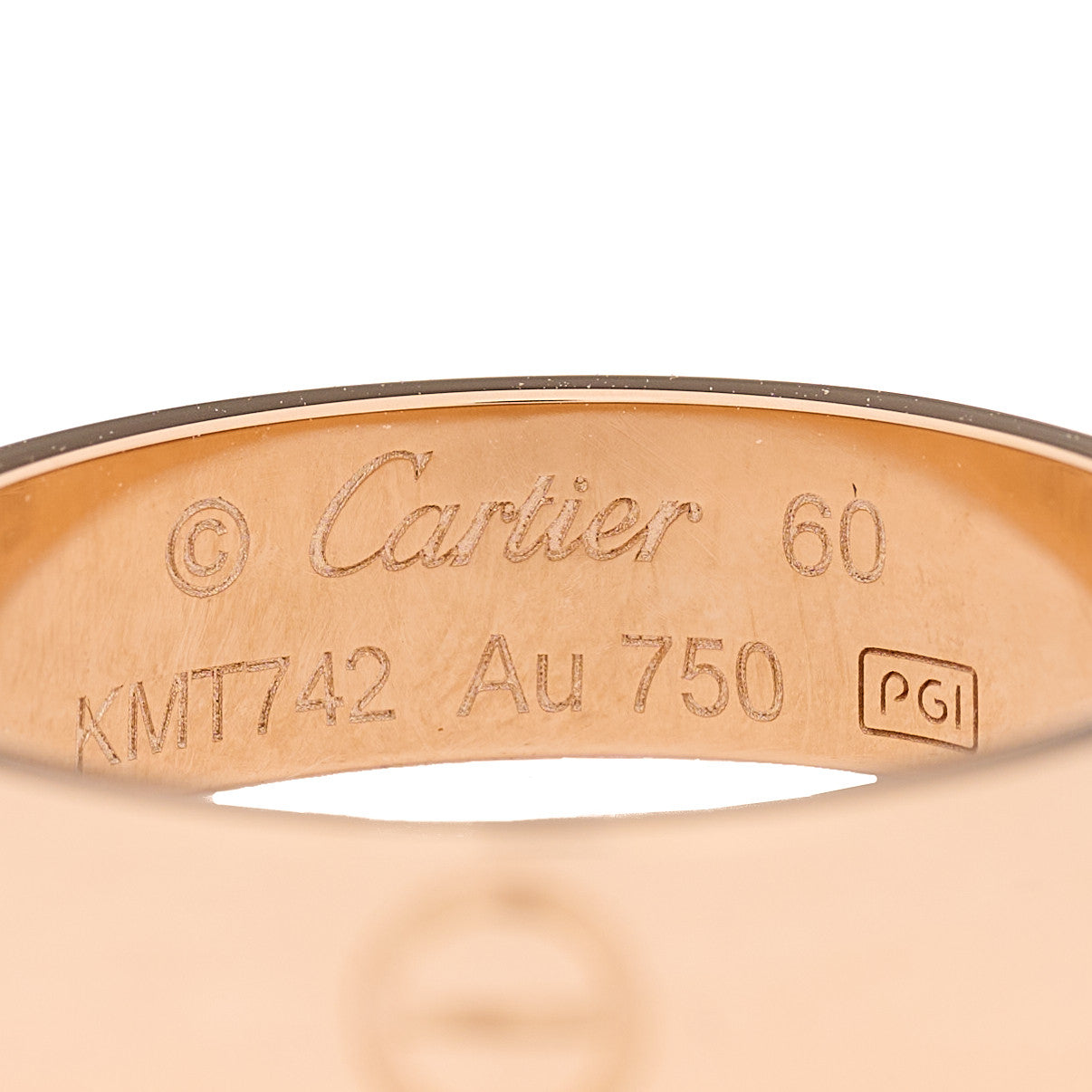 18K Pink Gold 5.5mm LOVE Ring 60 9