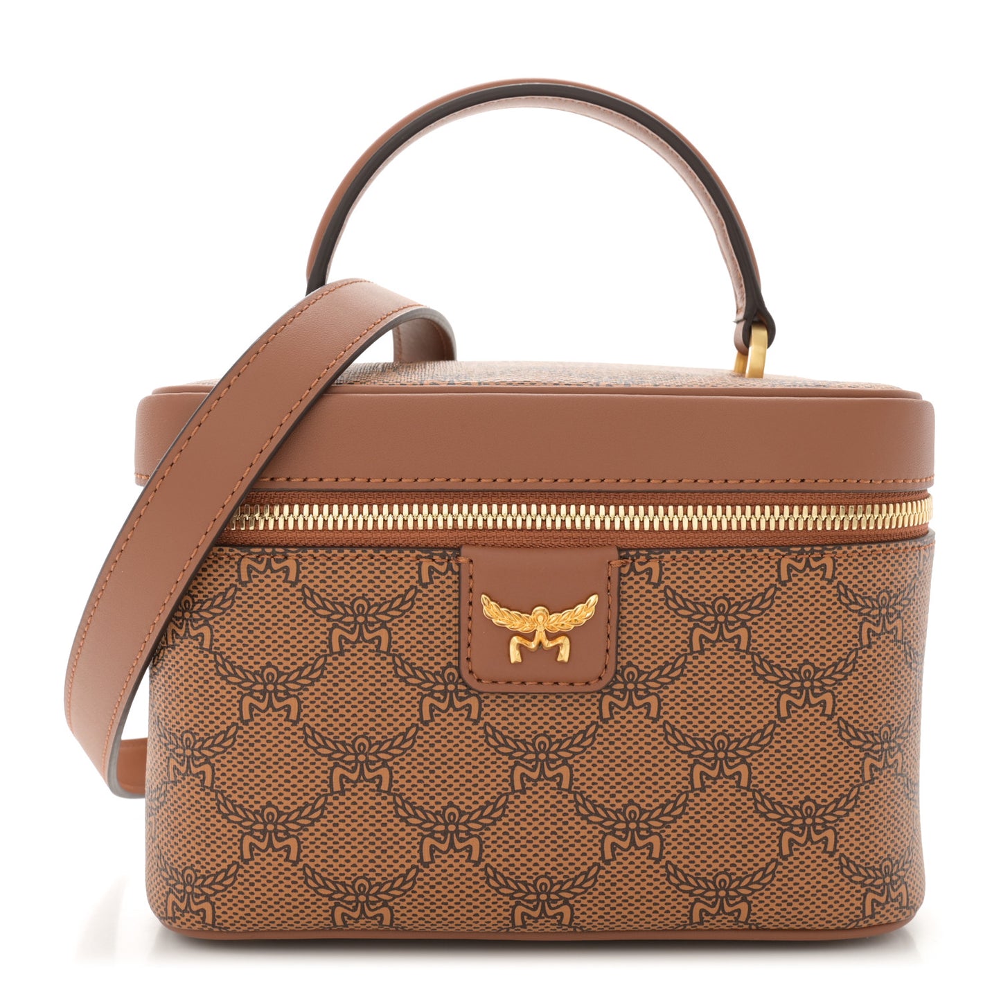 Lauretos Nappa Monogram Small Himmel Vanity Case Cognac