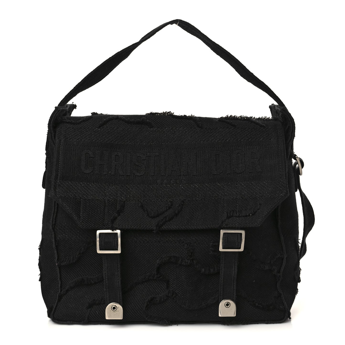 Canvas Embroidered Camouflage Diorcamp Messenger Black