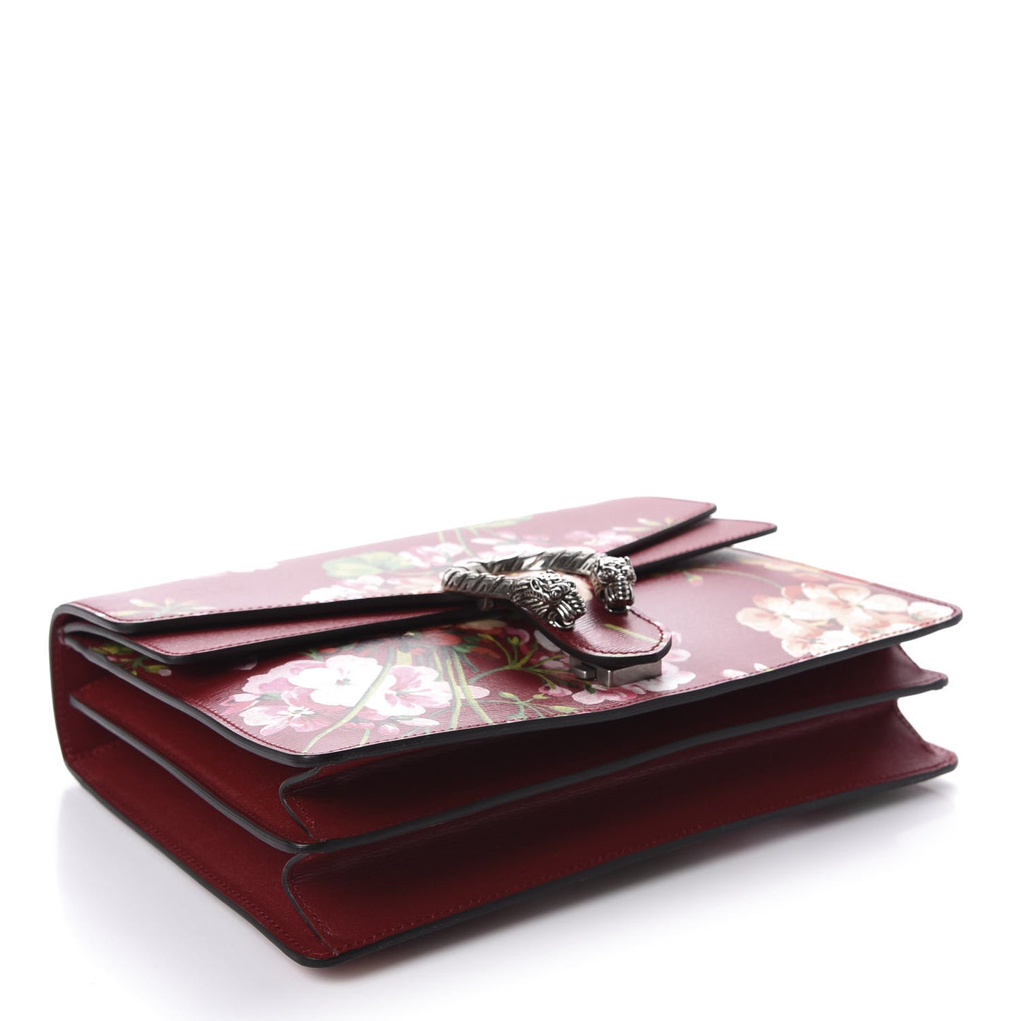 Calfskin Blooms Print Medium Dionysus Shoulder Bag Romantic Cherry Multicolor