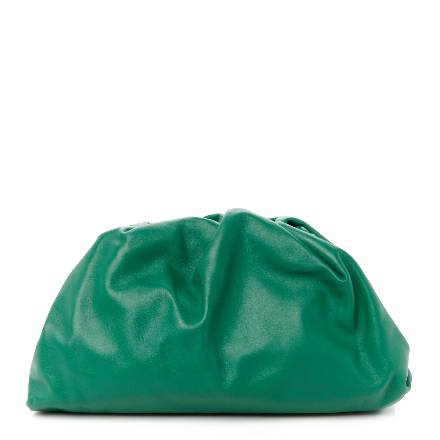 Bottega Veneta Smooth Butter Calf The Pouch Oversized Clutch Racing Green 1 of 11