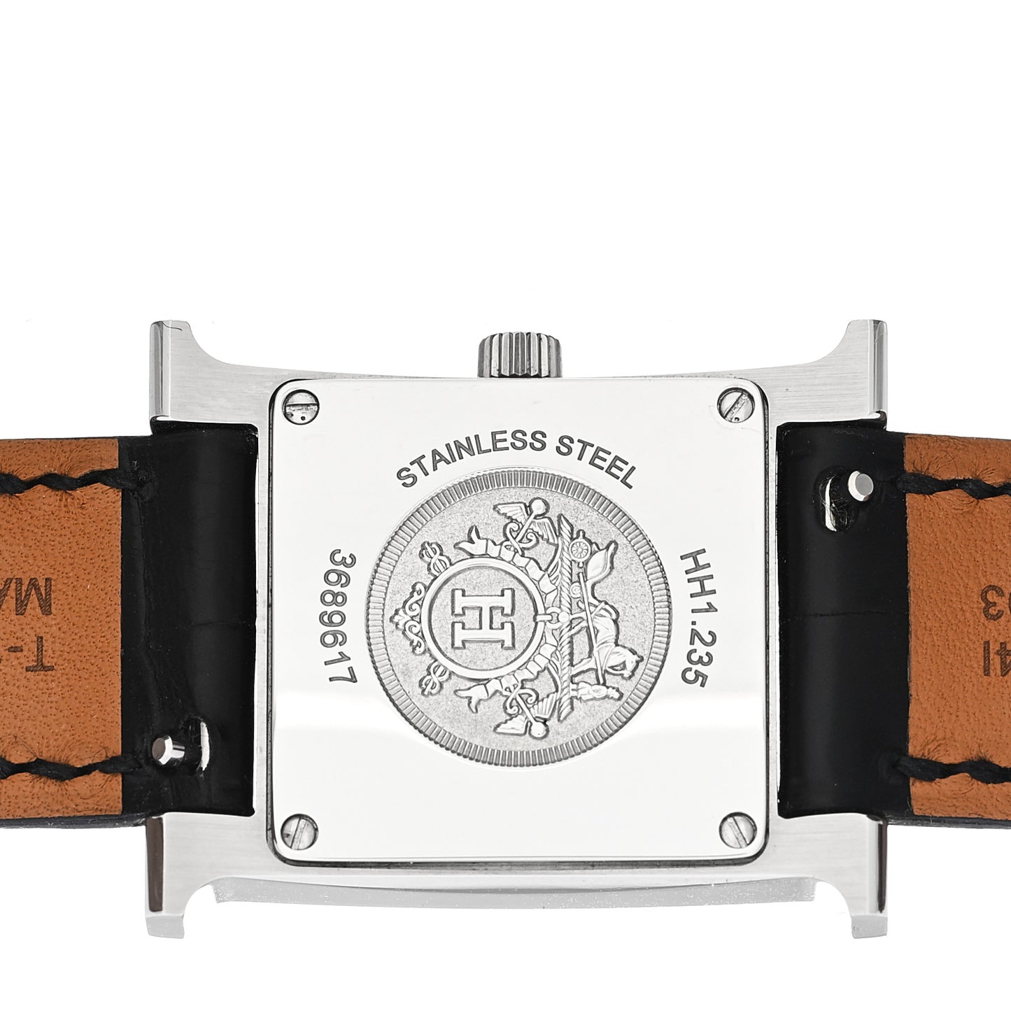 Stainless Steel Alligator Diamond Bezel Mother of Pearl 21mm Heure H Hour Quartz Watch Noir