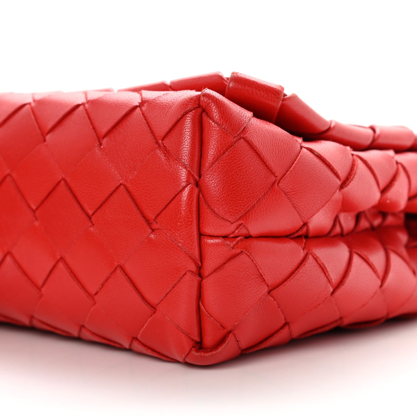 Nappa Intrecciato Mini Crossbody Red