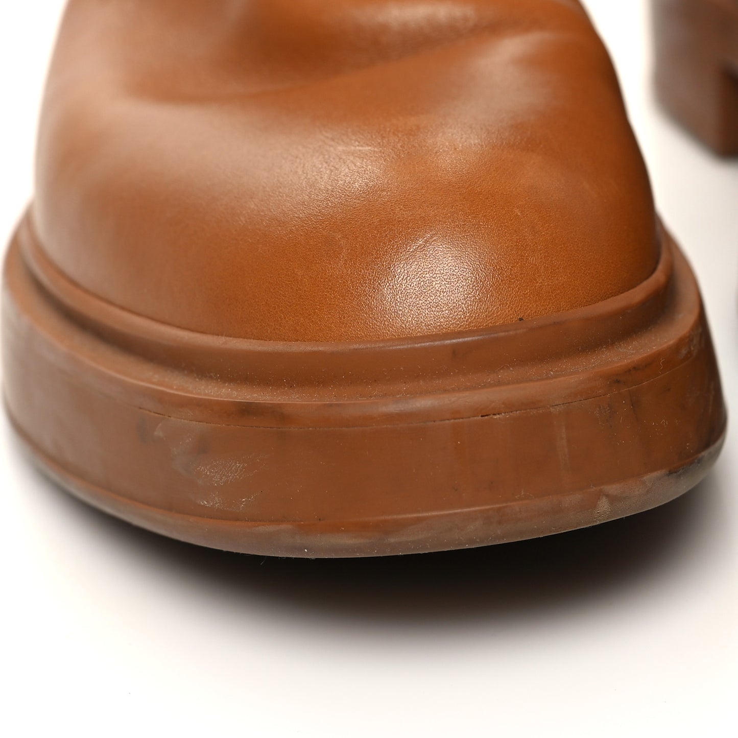 Calfskin Variation Jumping Boots 38 Naturel