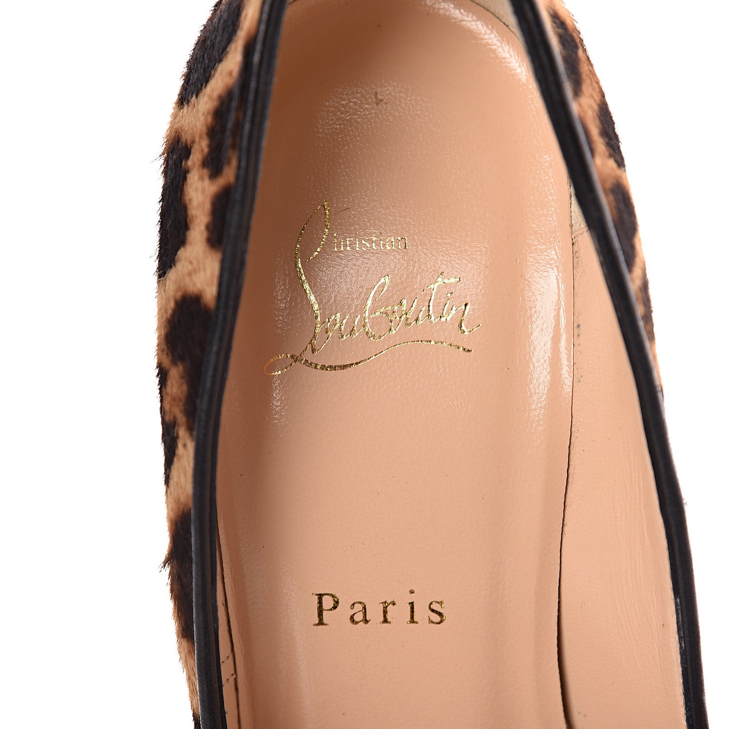 Calf Hair Leopard Print Daffodile 160 Pumps 40 Black