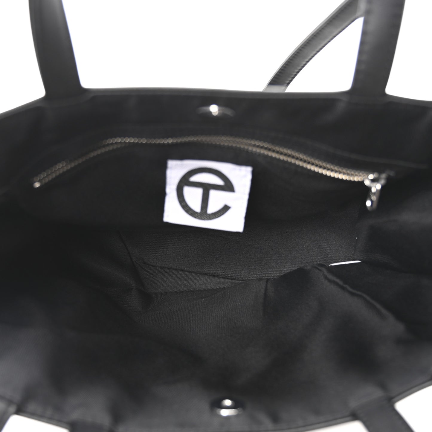 Vegan Leather Medium Shopping Bag Black